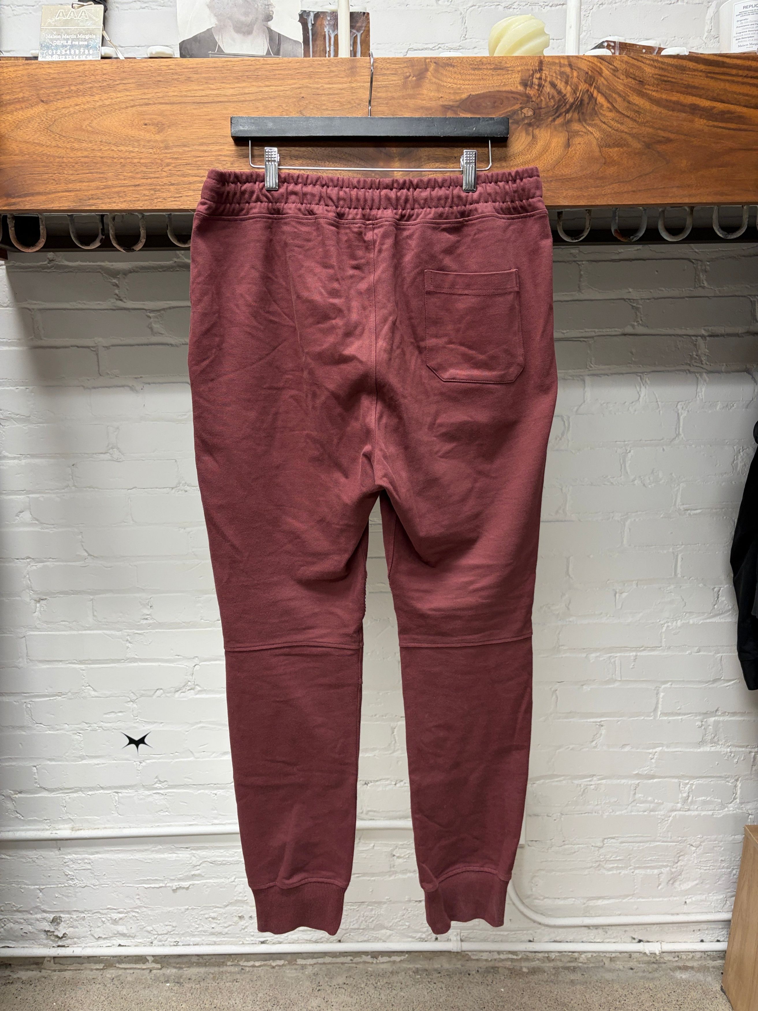 Balmain Balmain Oxblood Red Biker Sweatpants Size US 35 - 4 Thumbnail