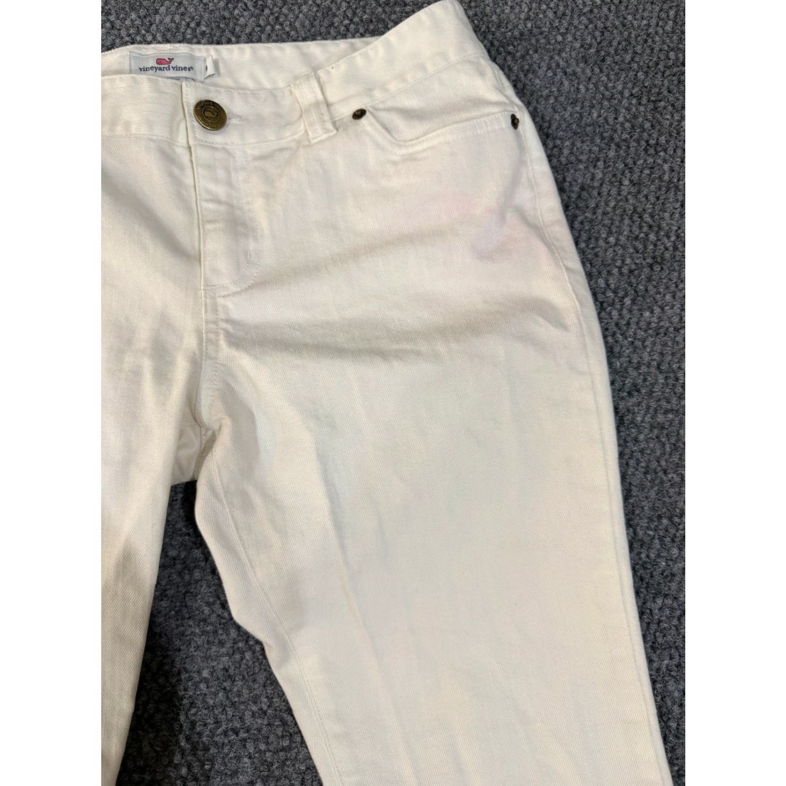 Vineyard Vines Vineyard Vines Jeans Womens 8 White Straight Leg Casual Stretch Preppy Jeans White 8 Womens Mens? Size 30" / US 8 / IT 44 - 4 Thumbnail