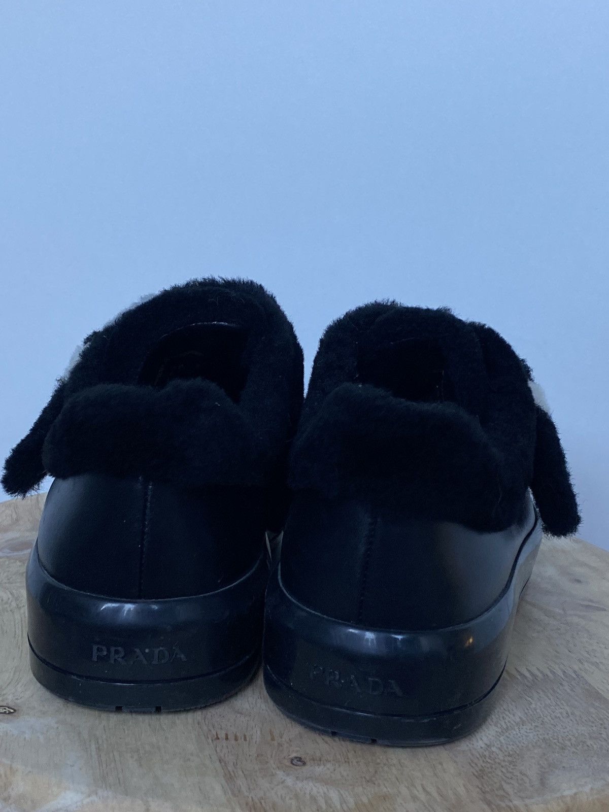 Prada Prada Low Top Leather Faux Fur Slip On sneakers Size US 8.5 / IT 38.5 - 4 Thumbnail