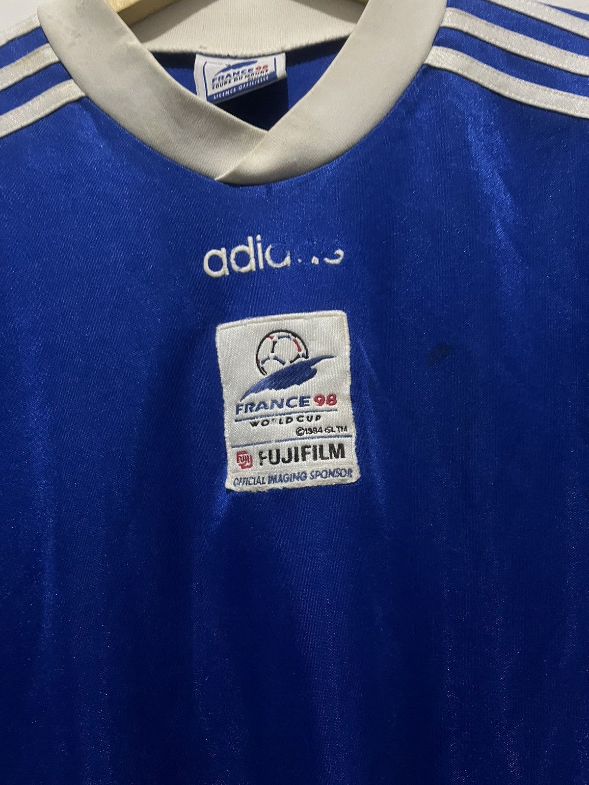 Vintage Vintage Adidas France FujiFilm 98 World Cup Jersey Size US L / EU 52-54 / 3 - 5 Thumbnail