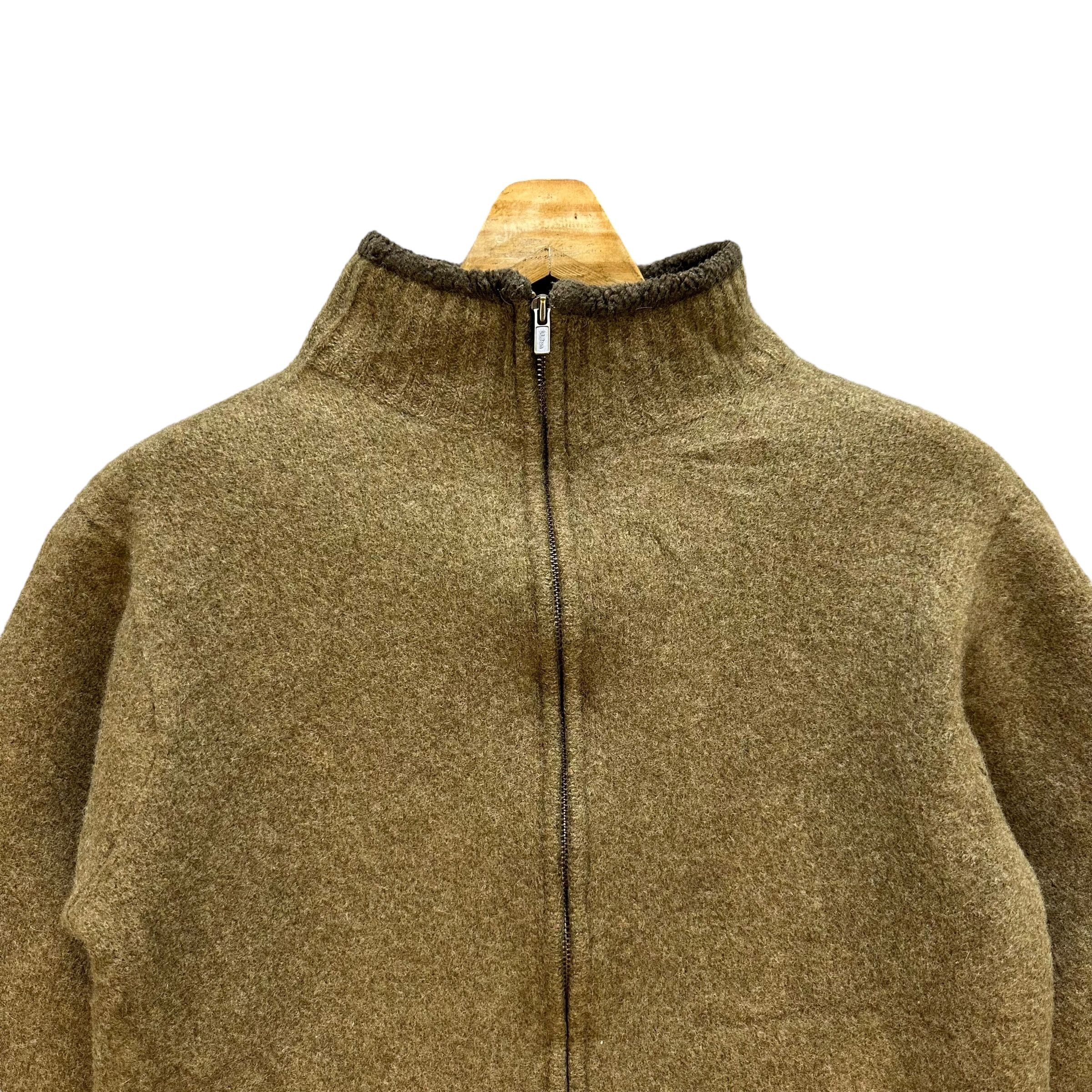L.L. Bean L.L. Bean Sherpa Turtle Neck Lambs Wool Jacket #A21-0498 Size L / US 10 / IT 46 - 3 Thumbnail