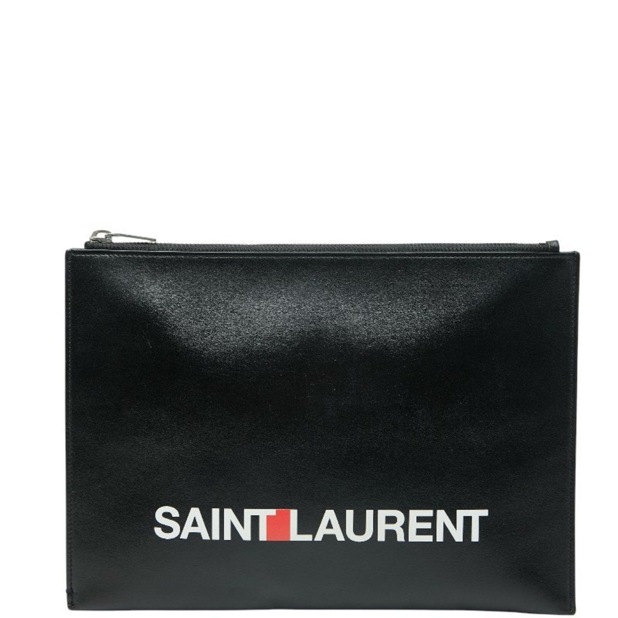 Saint Laurent Paris Saint Laurent logo clutch bag/second bag in black and multicolored leather for women. Size ONE SIZE - 1 Thumbnail