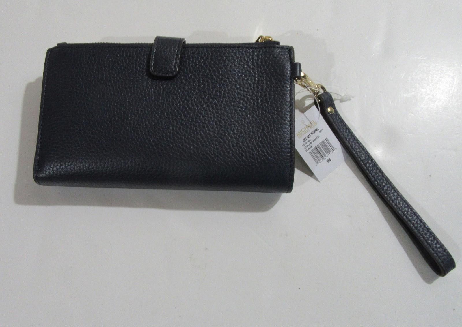 Michael Kors Michael Kors Jet Set Travel Double Zip Leather Wallet Navy Size ONE SIZE - 2 Thumbnail