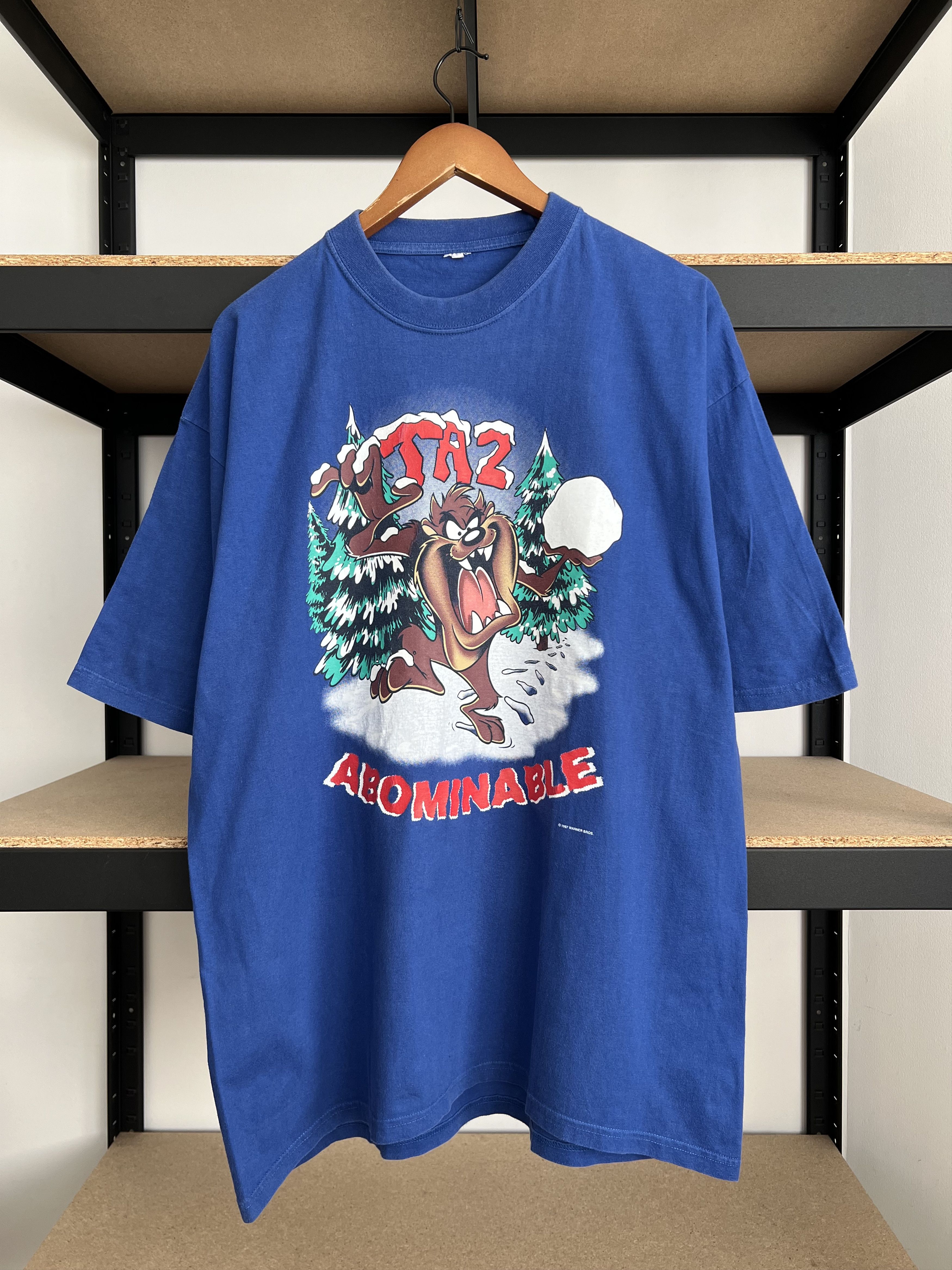 Vintage 1997 Taz Tazmanian Devil Warner Bros Christmas Snow