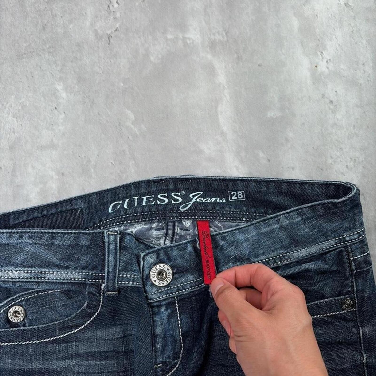 Guess Y2K Guess Jeans Grunge Cross Gothic Bootcut Denim Jeans Size 30" / US 8 / IT 44 - 5 Thumbnail