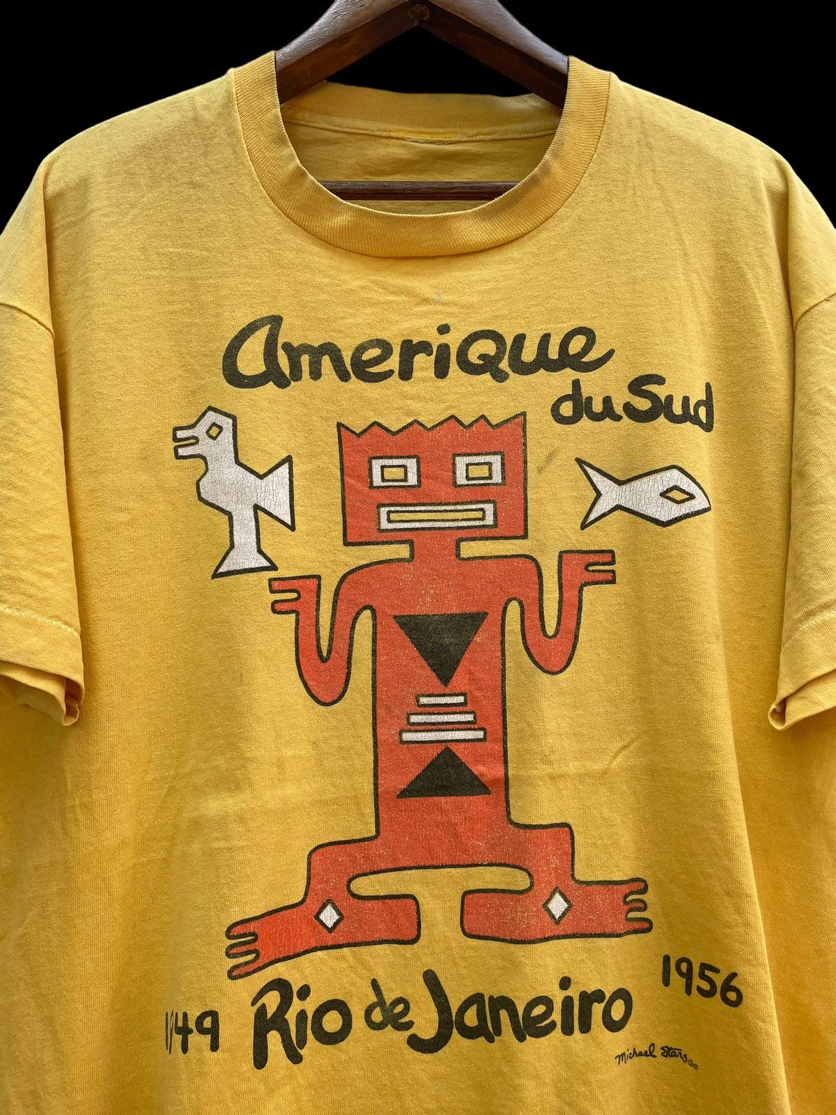 Michael Stars × Vintage Michael Stars Brasilia Latino Art Vintage T-shirt Size US XL / EU 56 / 4 - 1 Thumbnail