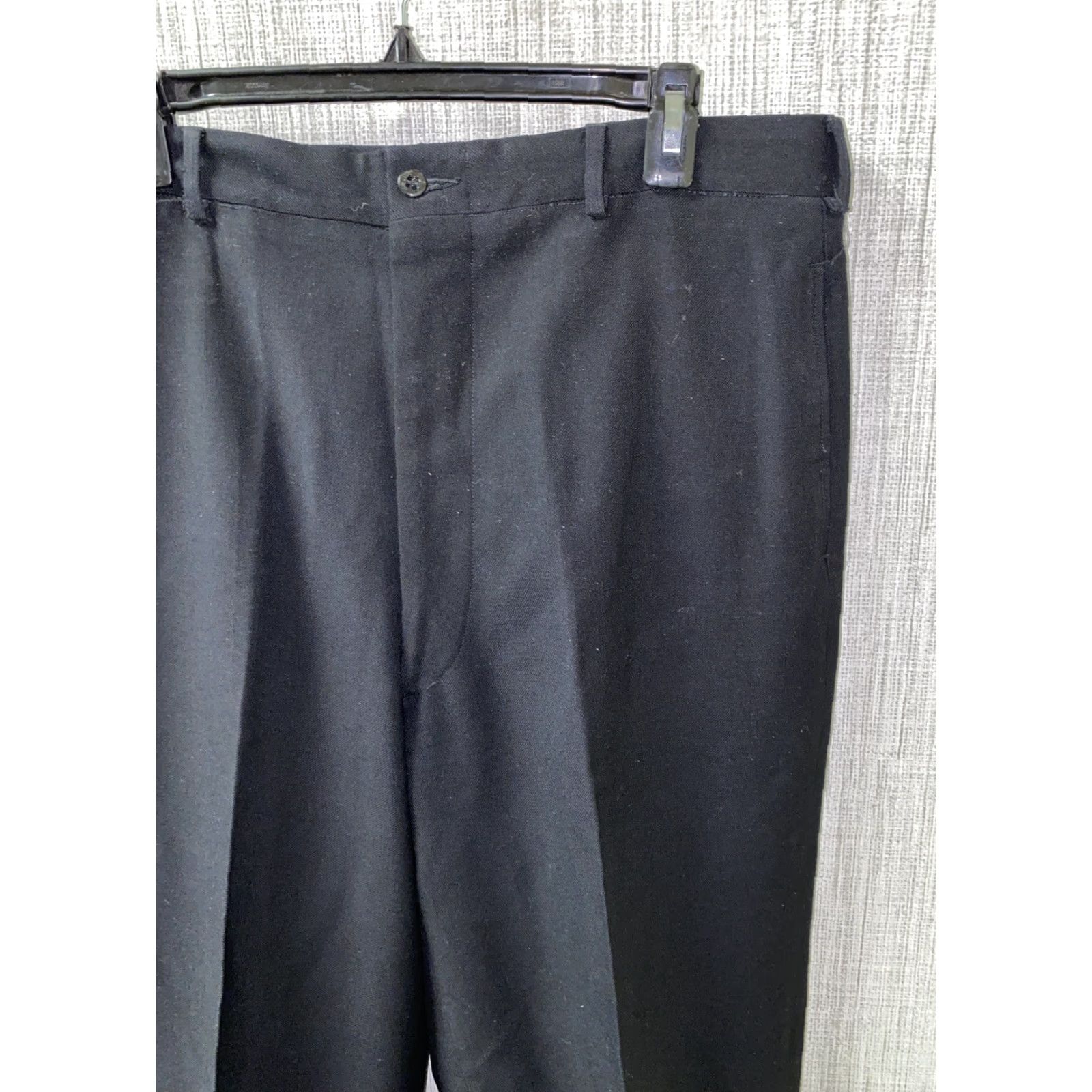 Vintage Mens Black Naval Uniform Pleated Dress Pants Size 34 x 31.5 Pants Mens Black Navy? Size US 34 / EU 50 - 2 Thumbnail
