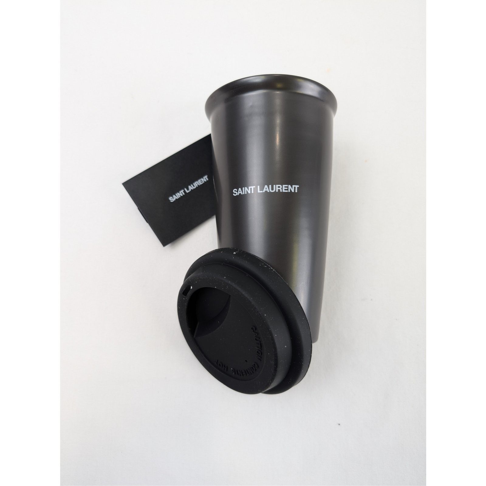 Saint Laurent Paris o1rshd1 Q:3 / Ceramic Mug “Coffee Cup" in Black Size ONE SIZE - 8 Thumbnail