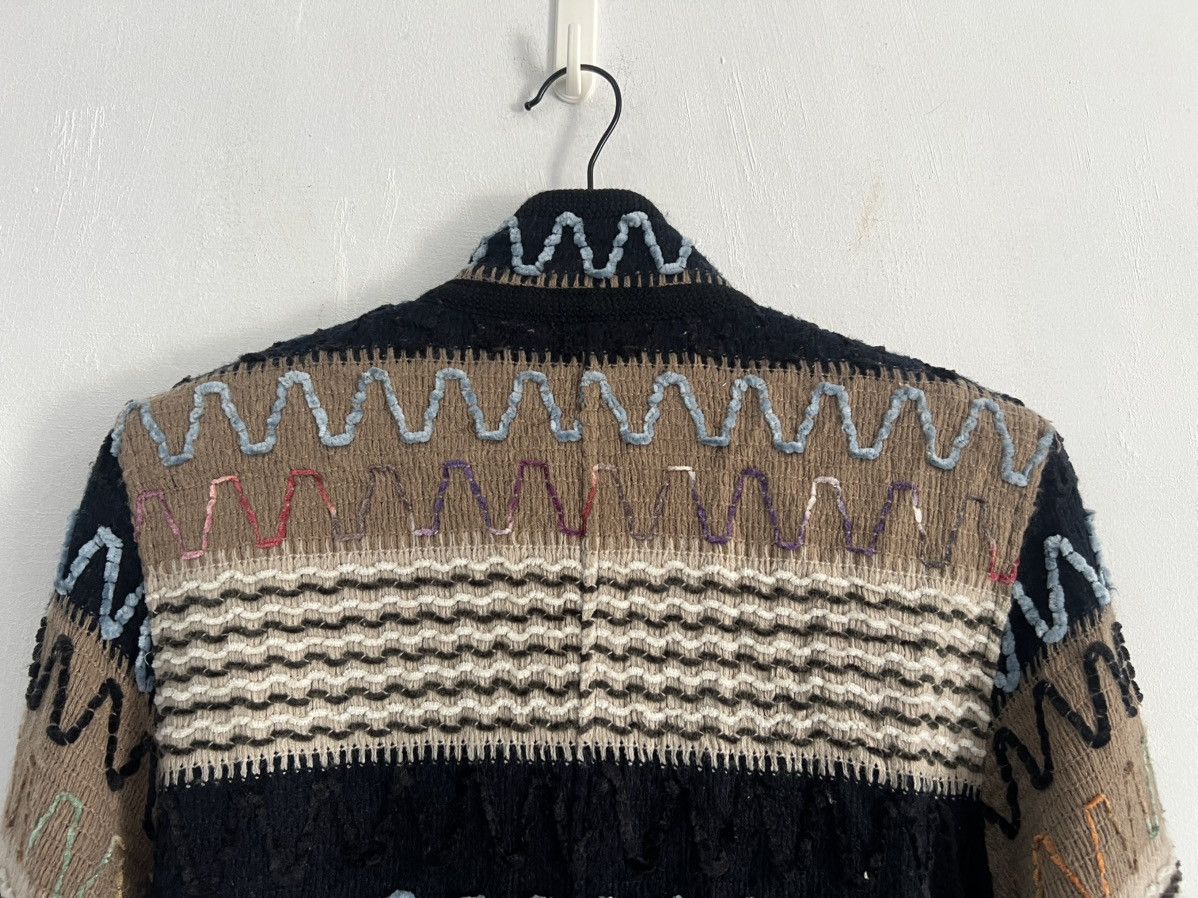 If Six Was Nine Patchwork Sashiko Dyed Button Up Fleece Japan Size US M / EU 48-50 / 2 - 9 Thumbnail