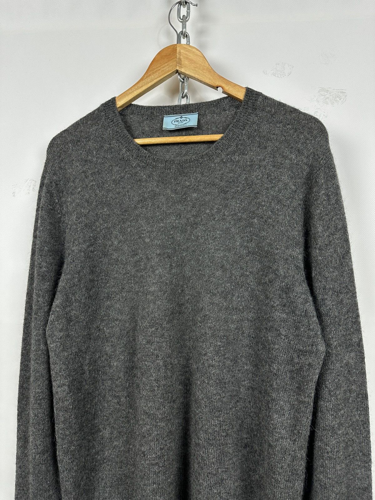 Prada Prada Gray Alpaca Wool Sweater Size US L / EU 52-54 / 3 - 4 Thumbnail