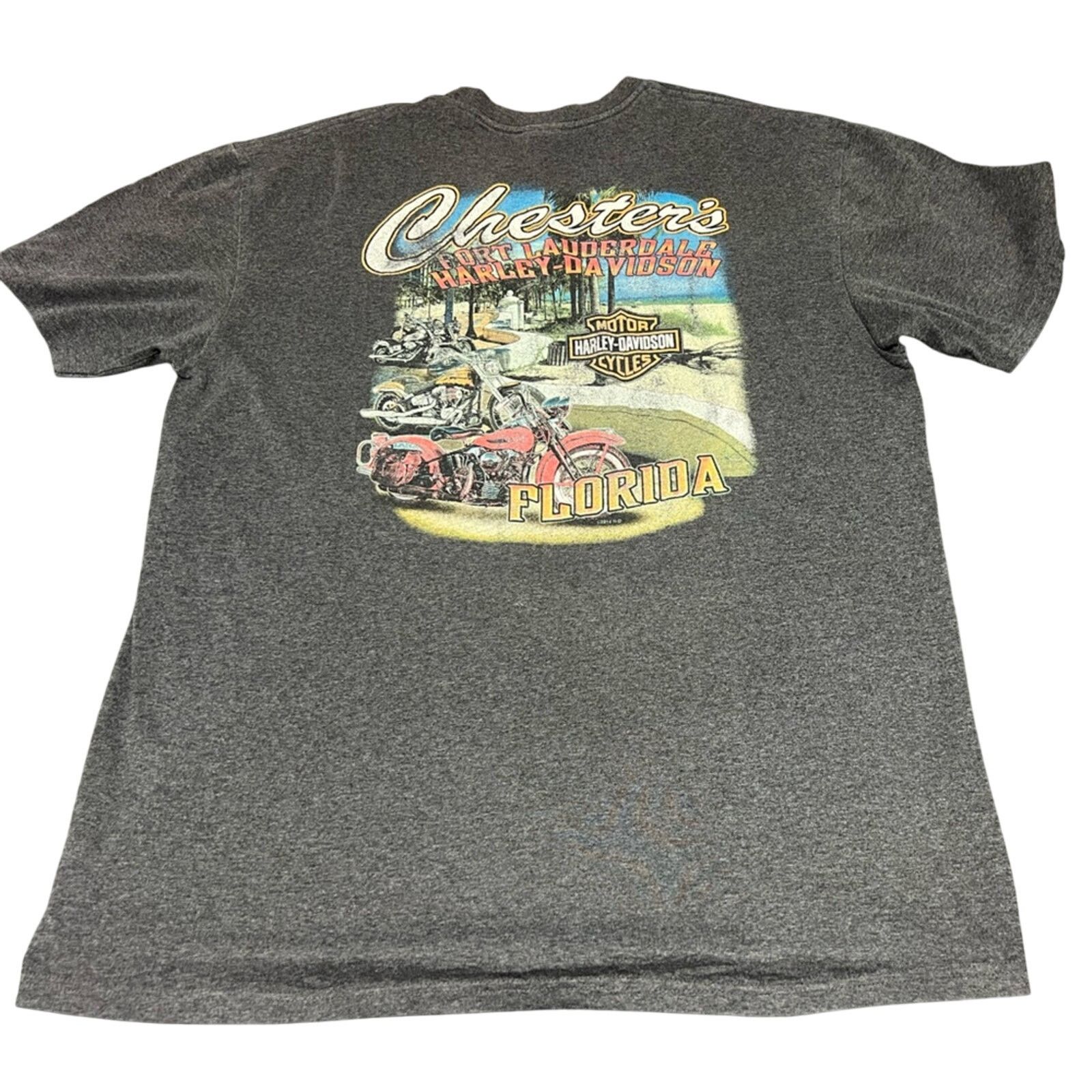 Harley Davidson Harley Davidson Chester’s FL Eagle Logo Shirt Mens XXL Gray Size US XXL / EU 58 / 5 - 4 Thumbnail
