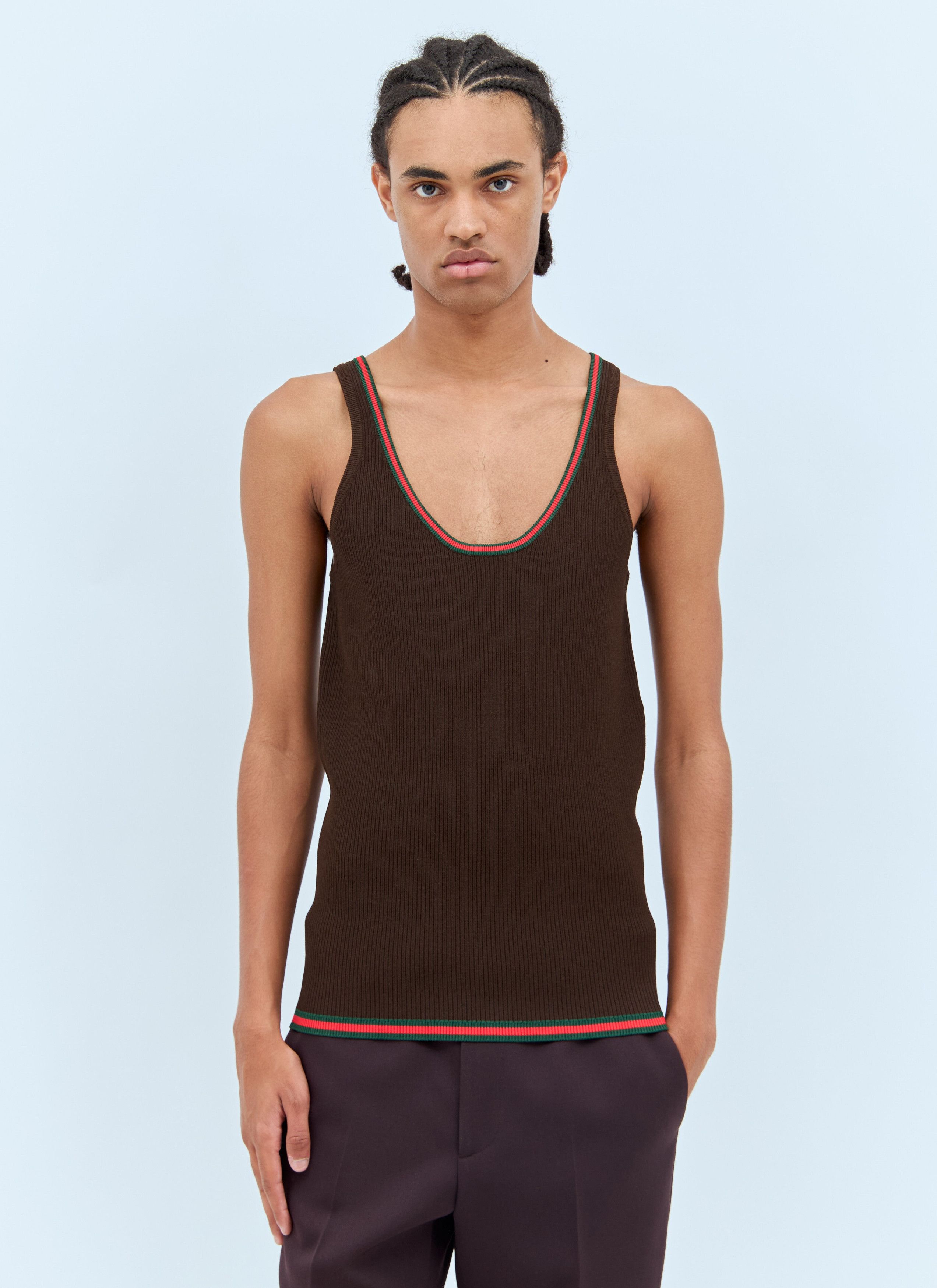 Gucci o1loc1c0925 Tank Top Fine Matt Viscose in Brown Size US S / EU 44-46 / 1 - 6 Thumbnail