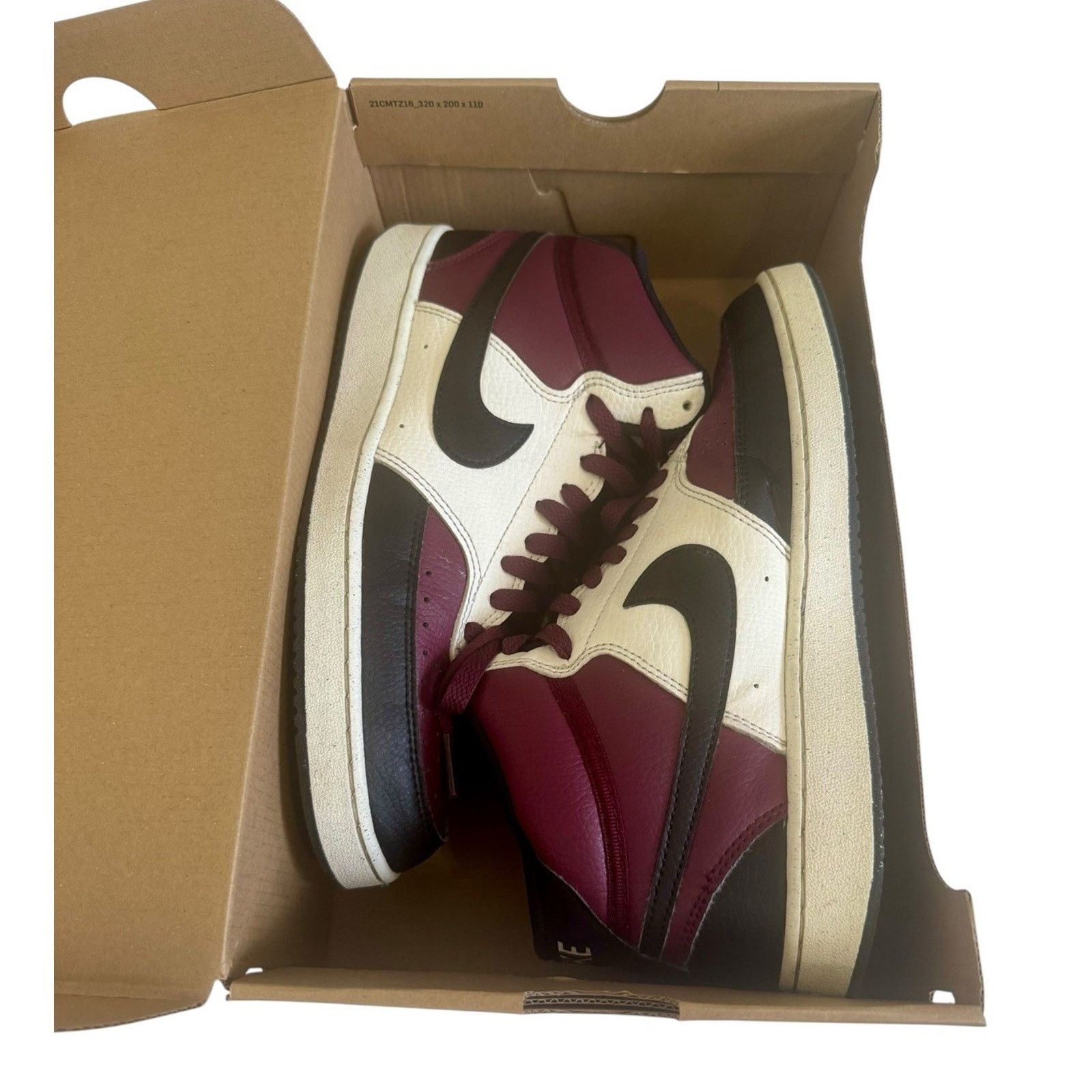 Nike NIKE Court Vision LO NN Shoes Black/Maroon Men 8 Women 9.5 Size US 8 / EU 41 - 3 Thumbnail