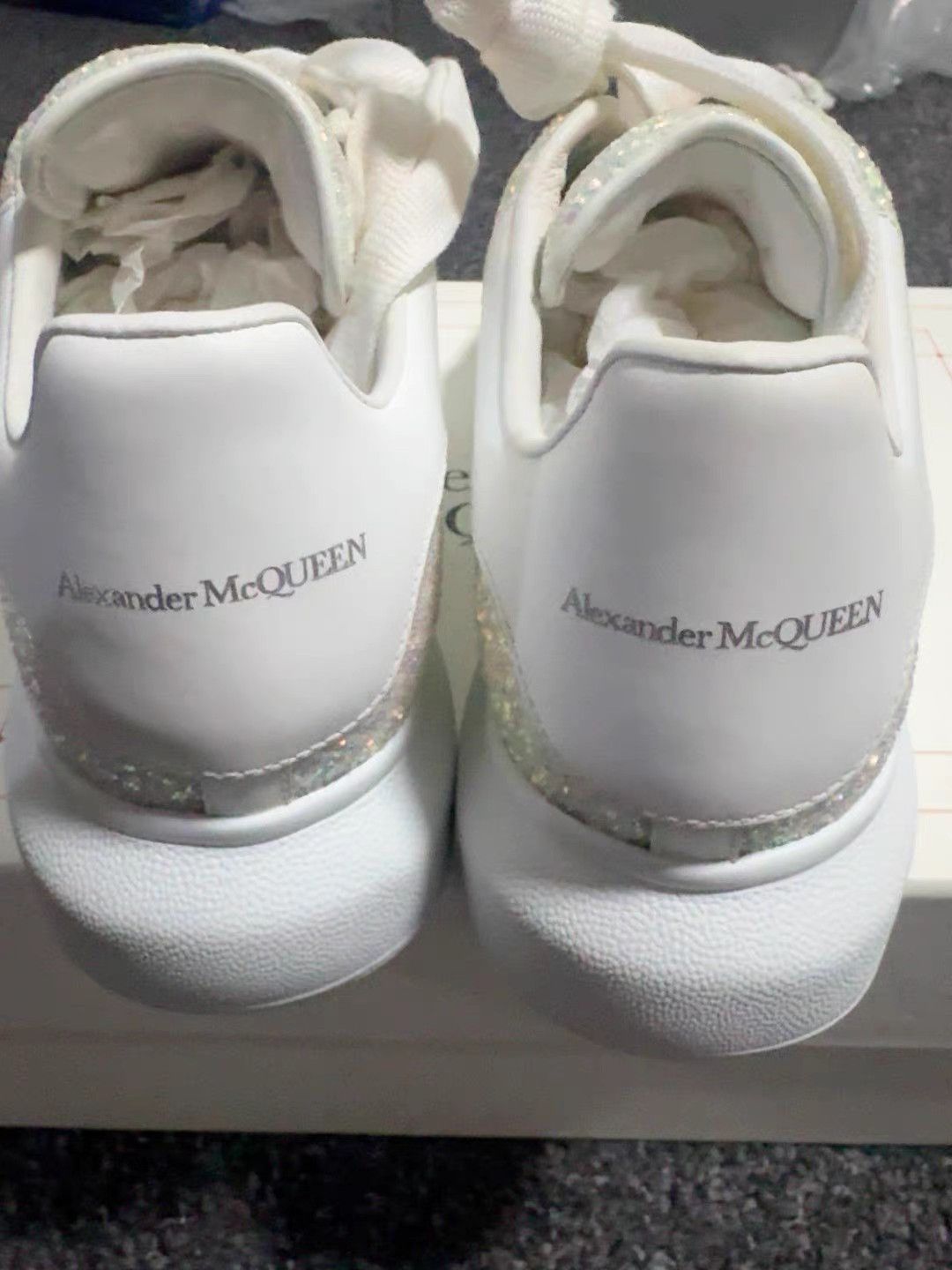 Alexander McQueen McQueen Oversized Leather Low-Top Sneakers K13 Size US 8 / IT 38 - 4 Thumbnail