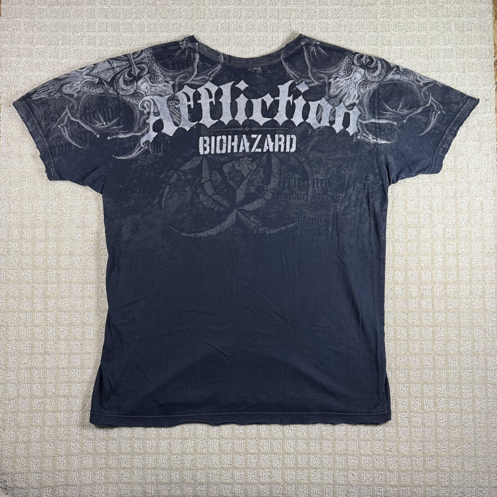 Affliction Y2K Affliction Biohazard T Shirt Size 2XL Size US XXL / EU 58 / 5 - 8 Thumbnail