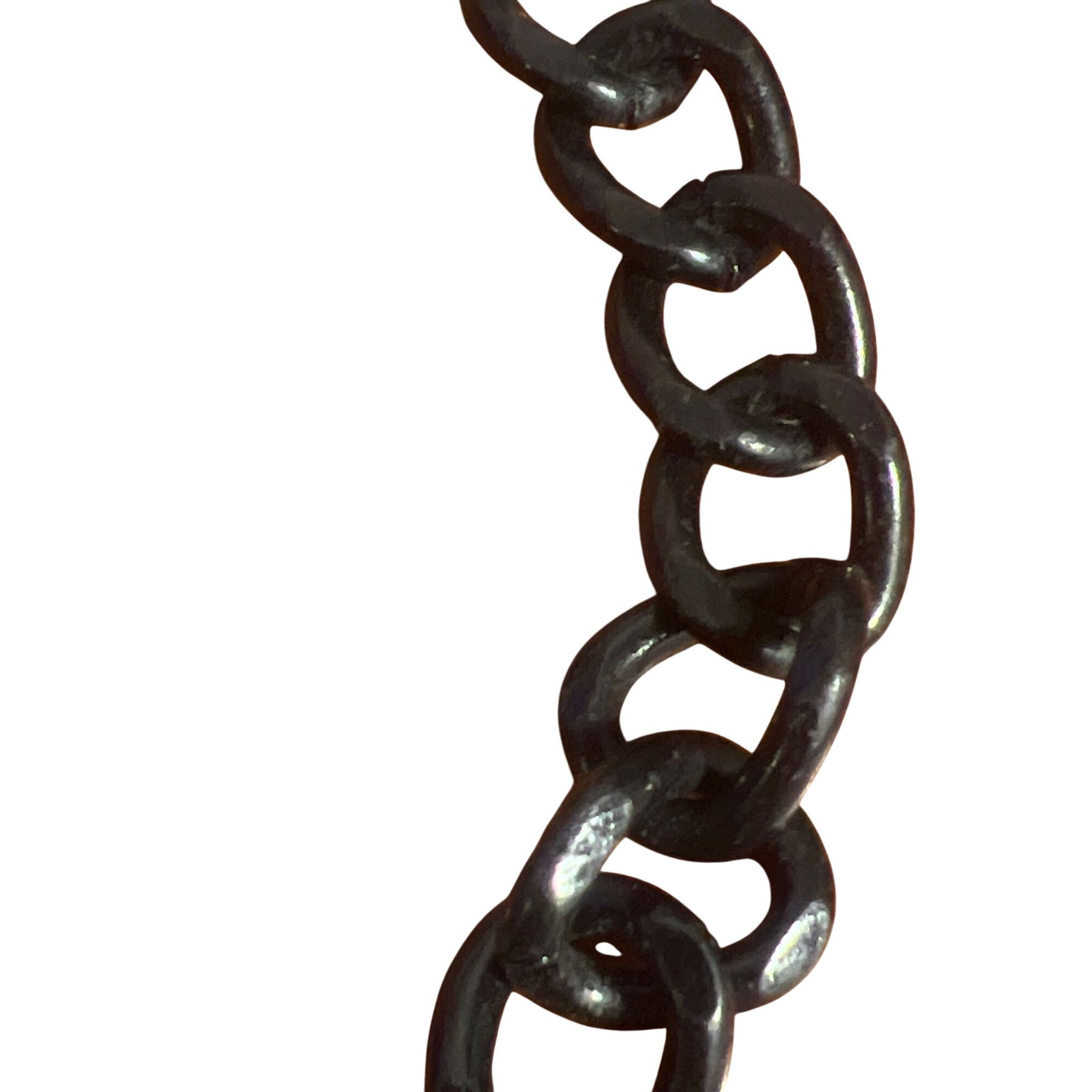 Other Long Black & Gold Tone Chain Link Necklace Lobster Clasp Dou Size ONE SIZE - 2 Thumbnail