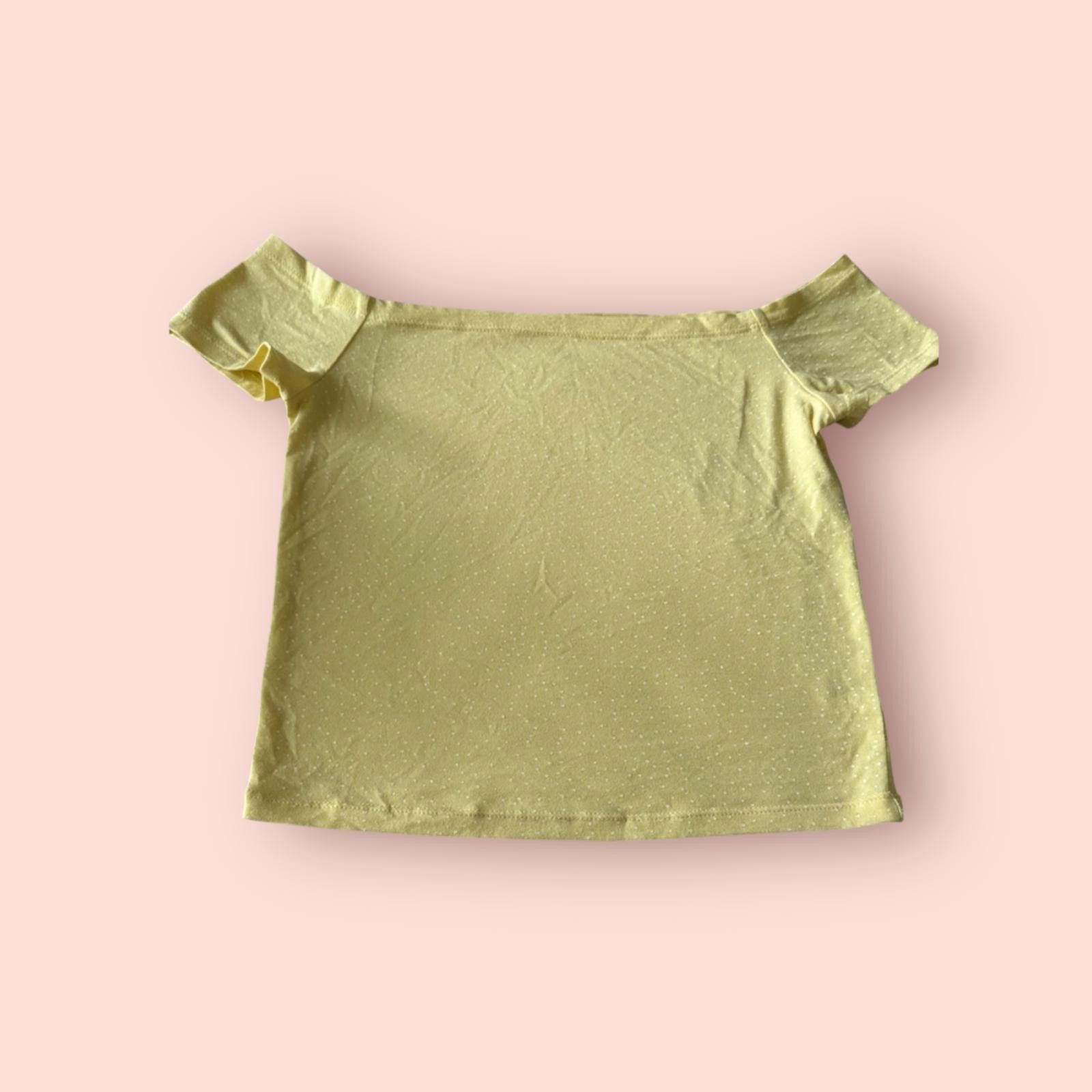 Pacsun PacSun Yellow Off Shoulder Womens Top Summer Size S / US 4 / IT 40 - 5 Thumbnail