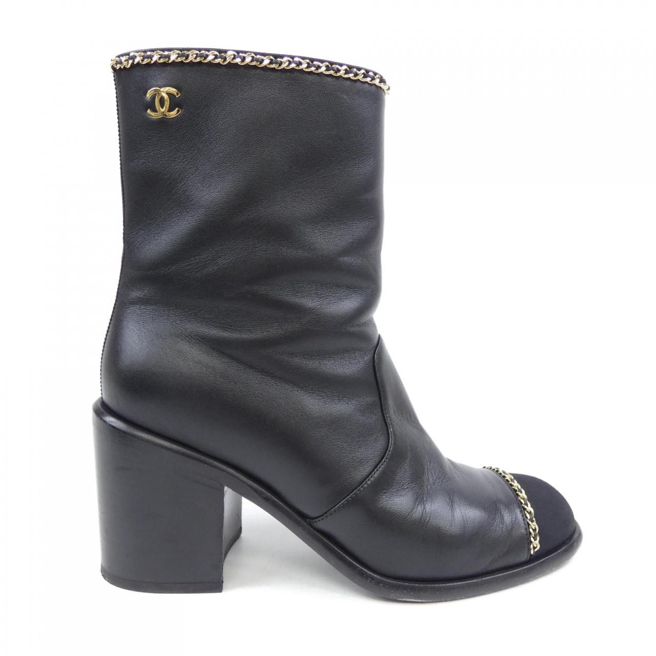 Chanel Chanel Chanel Lambskin Ankle Boots Leather Shoes G37822Y55398 DUTY FREE for USA Size ONE SIZE - 1 Thumbnail
