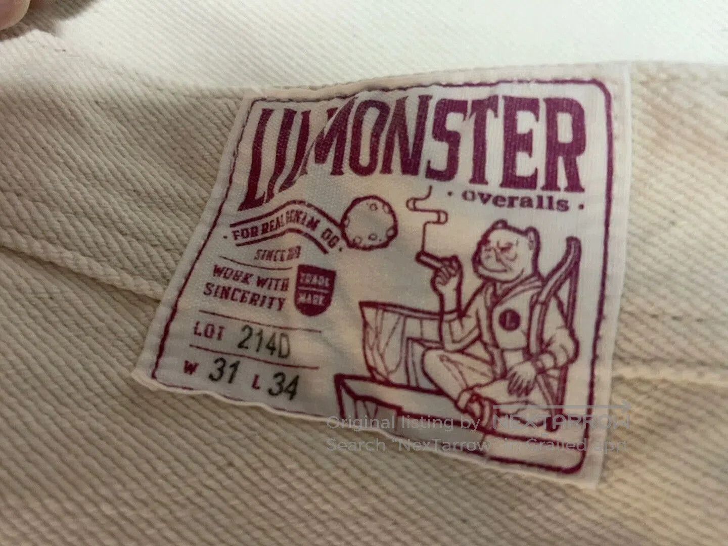 Vintage Lil Monster Vintage Denim Overalls. Size US 31 - 6 Thumbnail