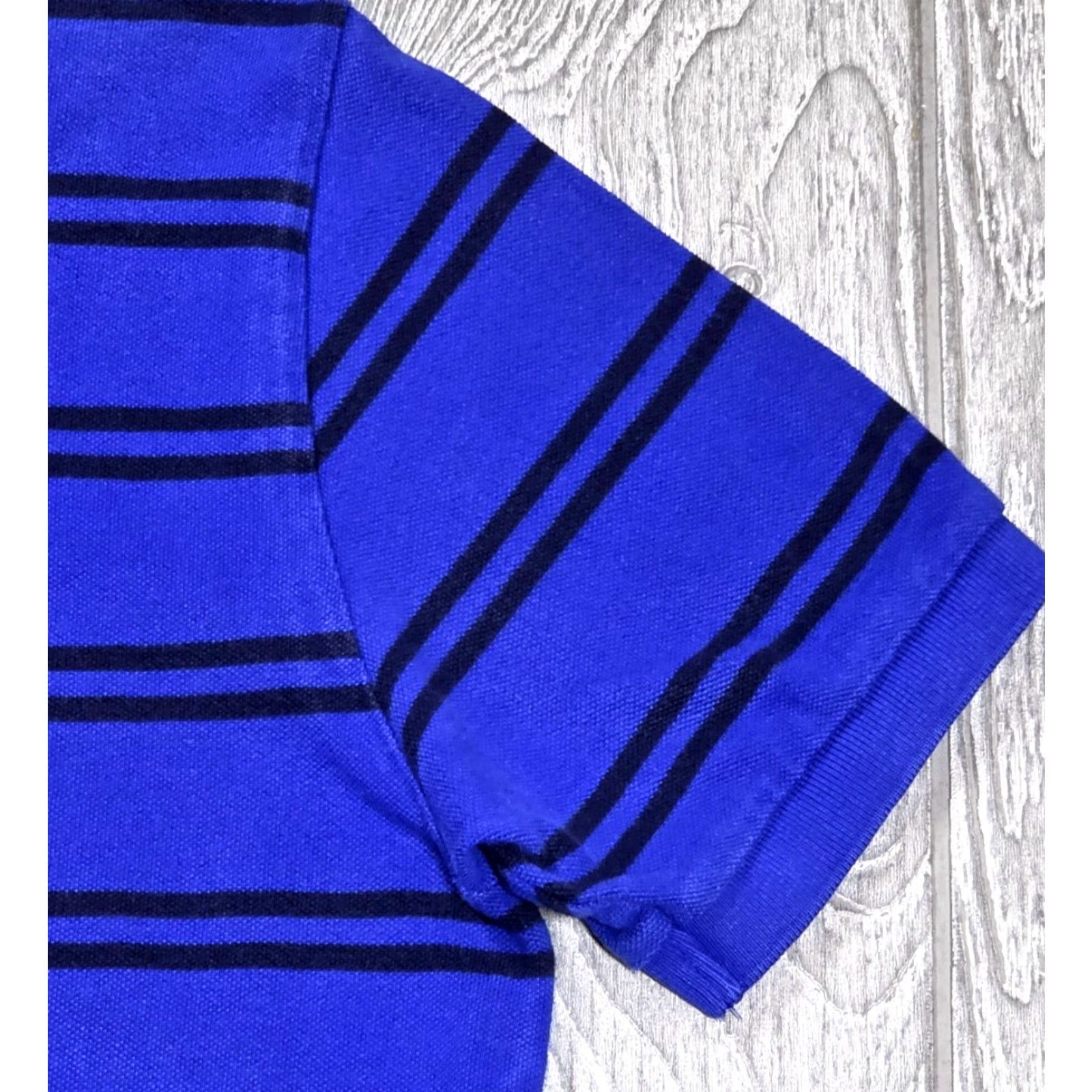 Polo Ralph Lauren Polo Ralph Lauren Short Sleeve Shirt Men L Blue Stripe Orange Pony Pique Shirt Mens Striped Polo, 100% Cotton, Classic Fit, Blue Size US L / EU 52-54 / 3 - 4 Thumbnail