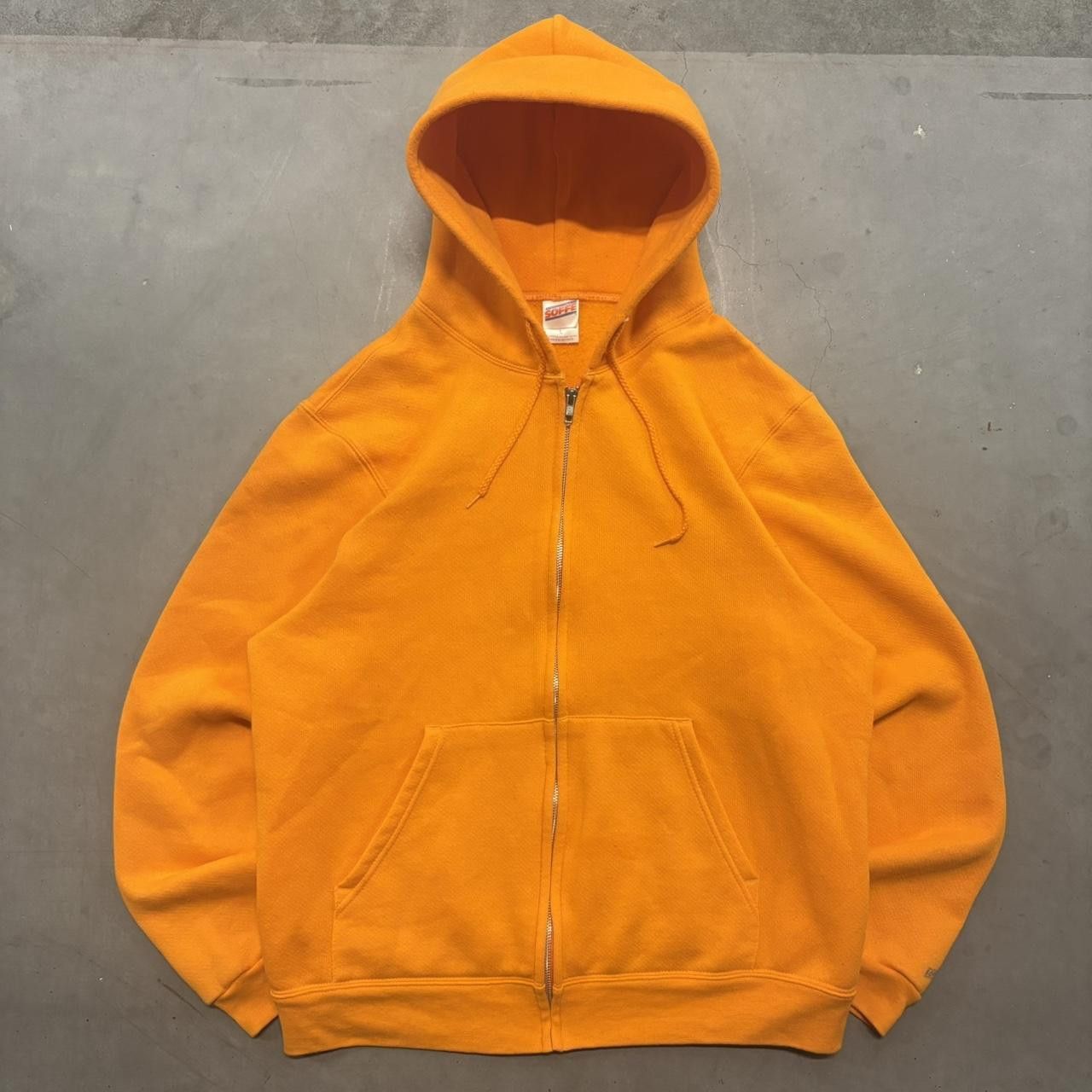 Vintage Crazy Vintage Y2K/2000s Blank Streetwear Essential Orange Zipup Hoodie! Size US L / EU 52-54 / 3 - 1 Thumbnail