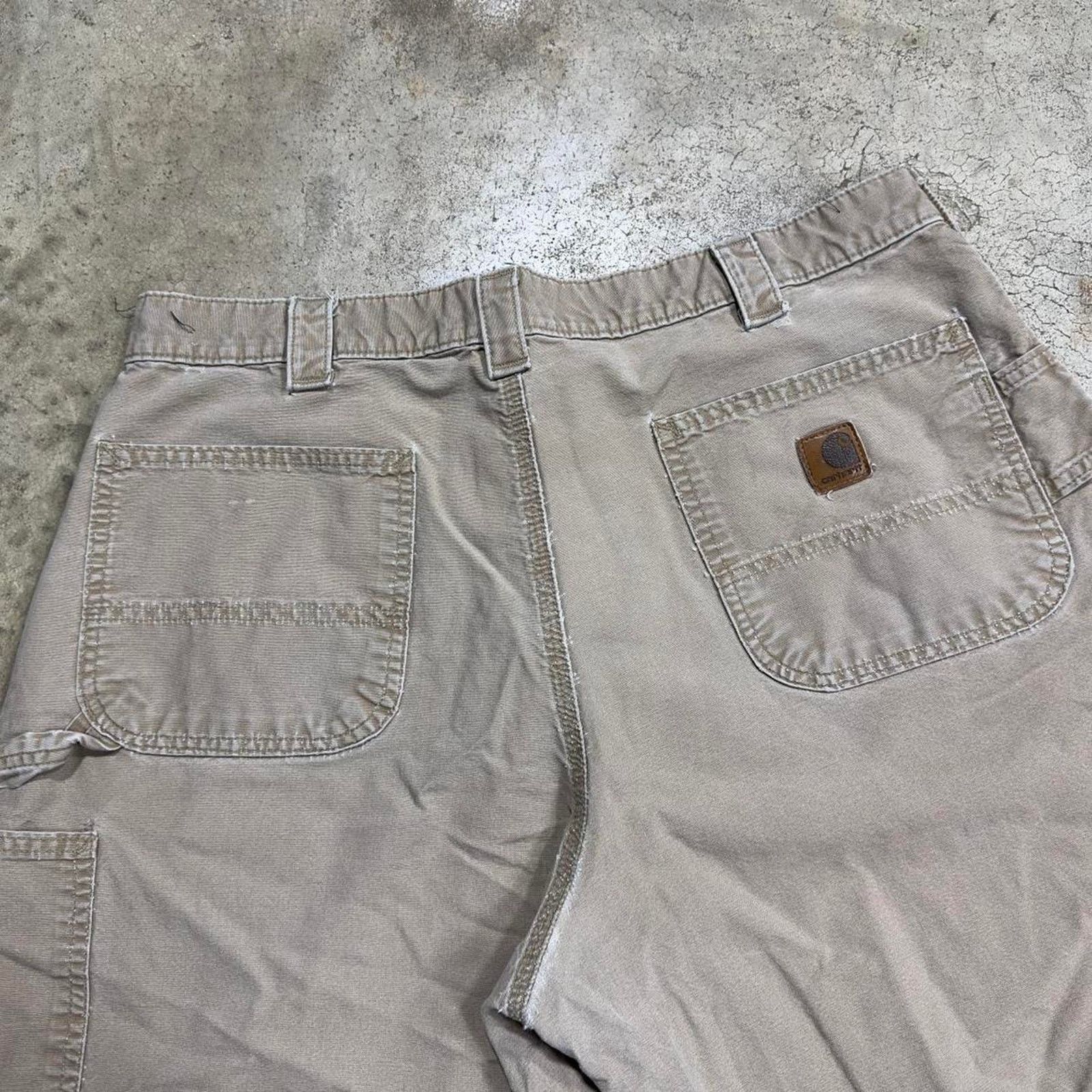 Carhartt × Carhartt Wip Baggy Carhartt Light Tan Carpenter Denim Streetwear Pants Size US 38 / EU 54 - 4 Thumbnail