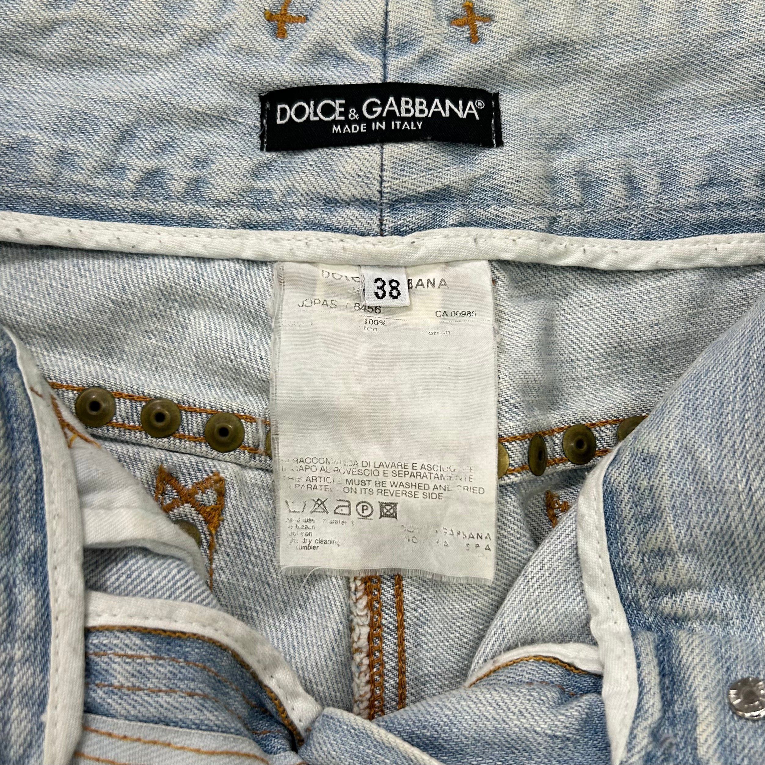 Dolce & Gabbana Dolce & Gabbana Studded Flared Denim Jeans Size US 30 / EU 46 - 6 Thumbnail