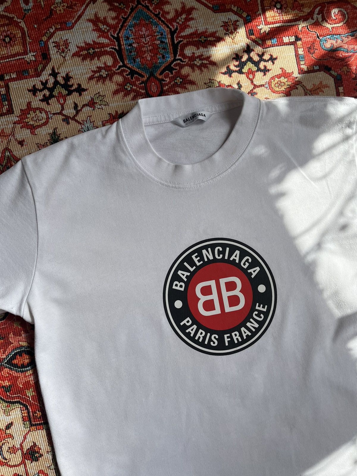 Balenciaga Balenciaga Paris France Logo T-Shirt (White) Size S / US 4 / IT 40 - 2 Thumbnail