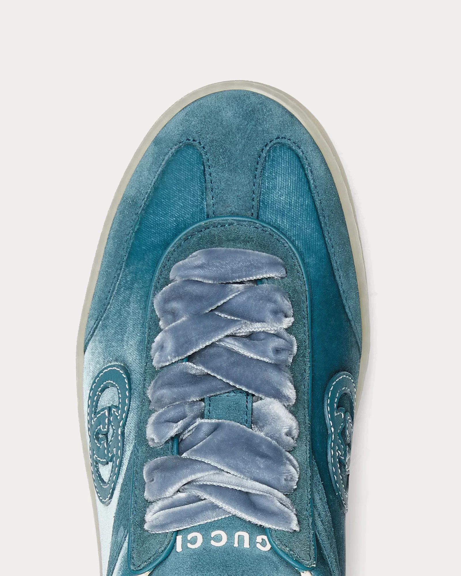 Gucci o1loc1c0326 812656 Women's G75 Sneakers in Blue Size US 7 / IT 37 - 5 Thumbnail