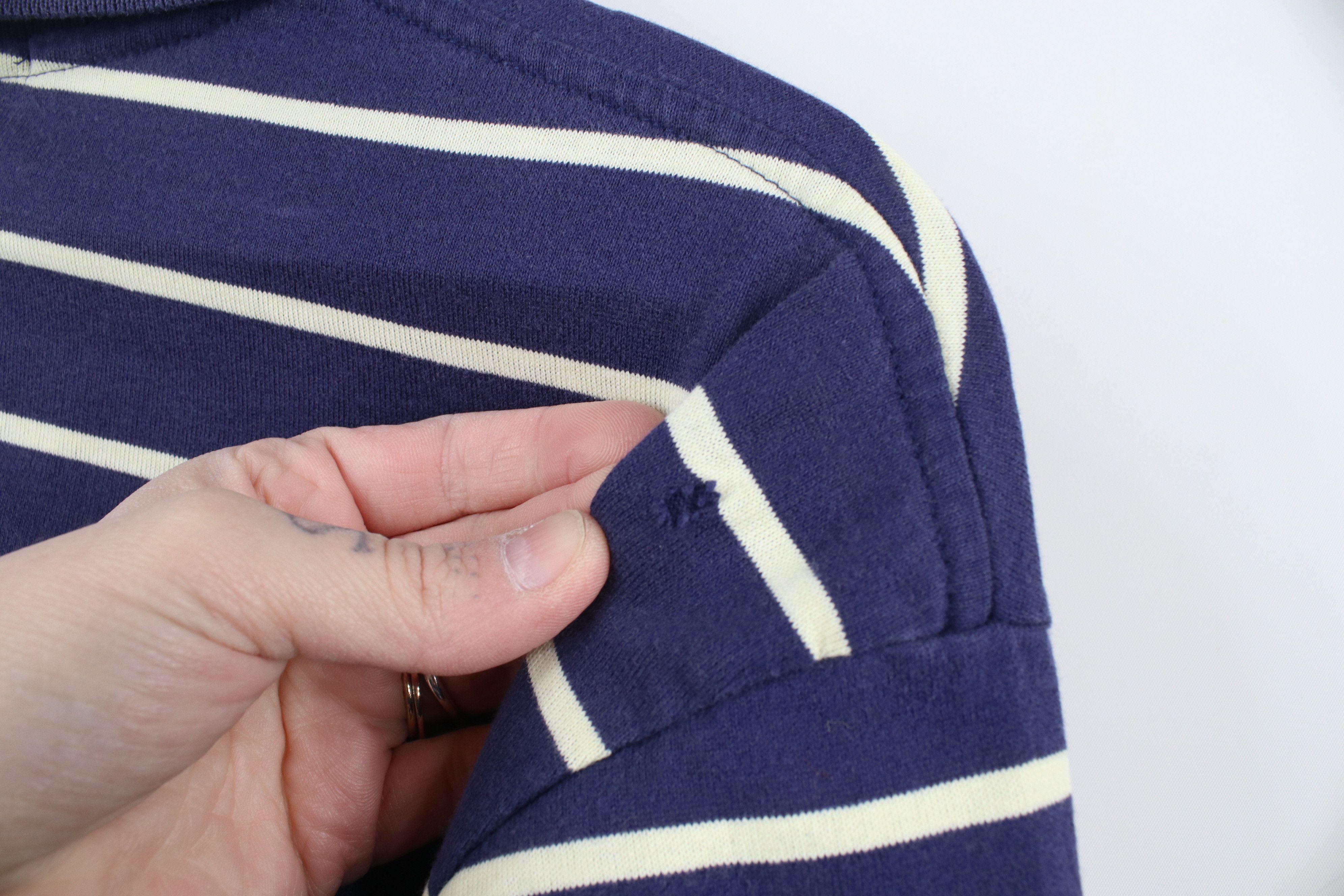 Ralph Lauren × Vintage Vintage 90s Ralph Lauren Soft Touch Striped Polo Shirt USA Size US M / EU 48-50 / 2 - 11 Thumbnail