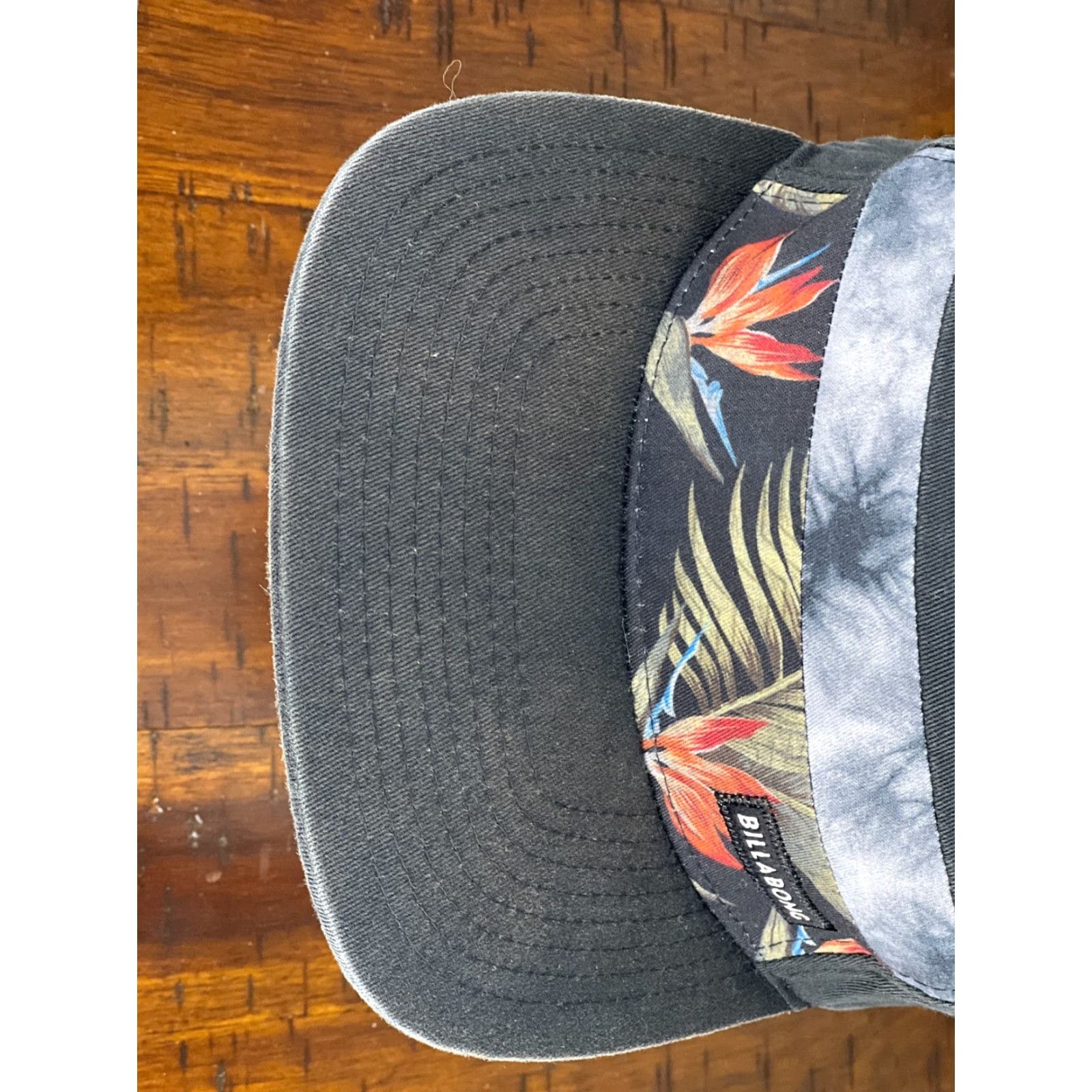 Billabong Billabong Hat Cap Snap Back Adult Black Floral Bird Of Paradise Hawaiian Beach A Size ONE SIZE - 7 Thumbnail