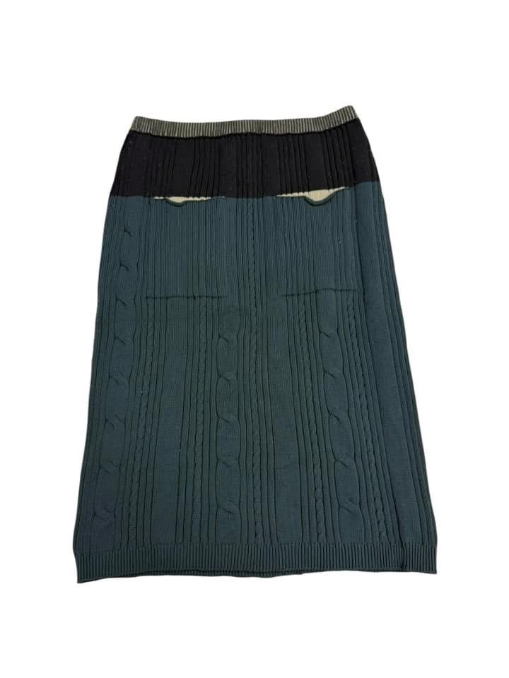 Issey Miyake Issey Miyaki Pleats Please Pocket Point bi-Colour Knit Skirt Size 26" / US 2 / IT 38 - 2 Thumbnail
