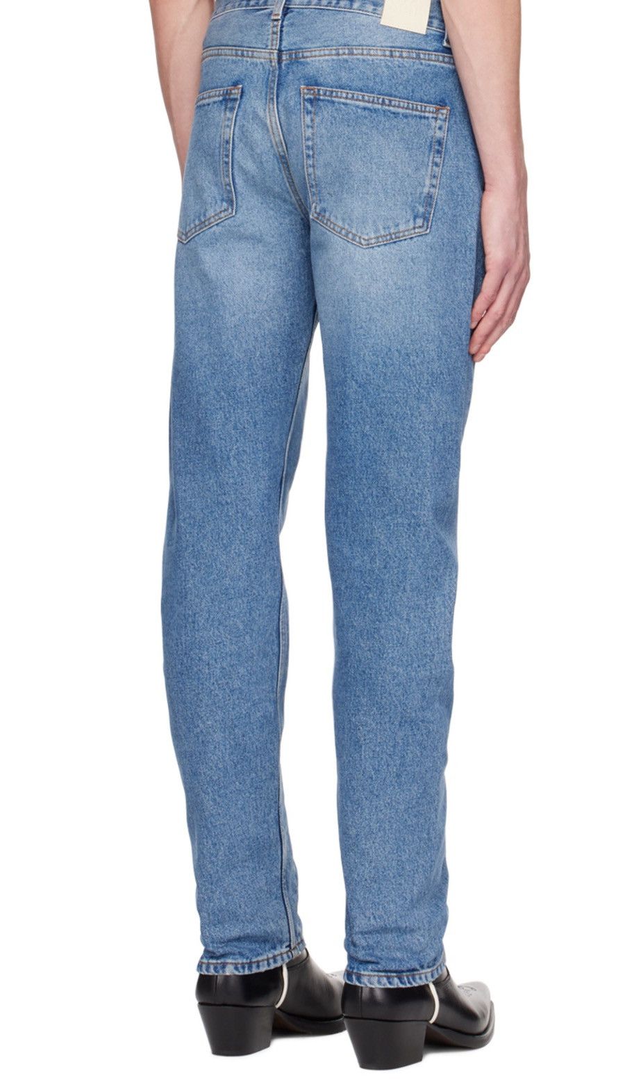 Sefr Blue Twisted Jeans Size US 33 - 3 Thumbnail