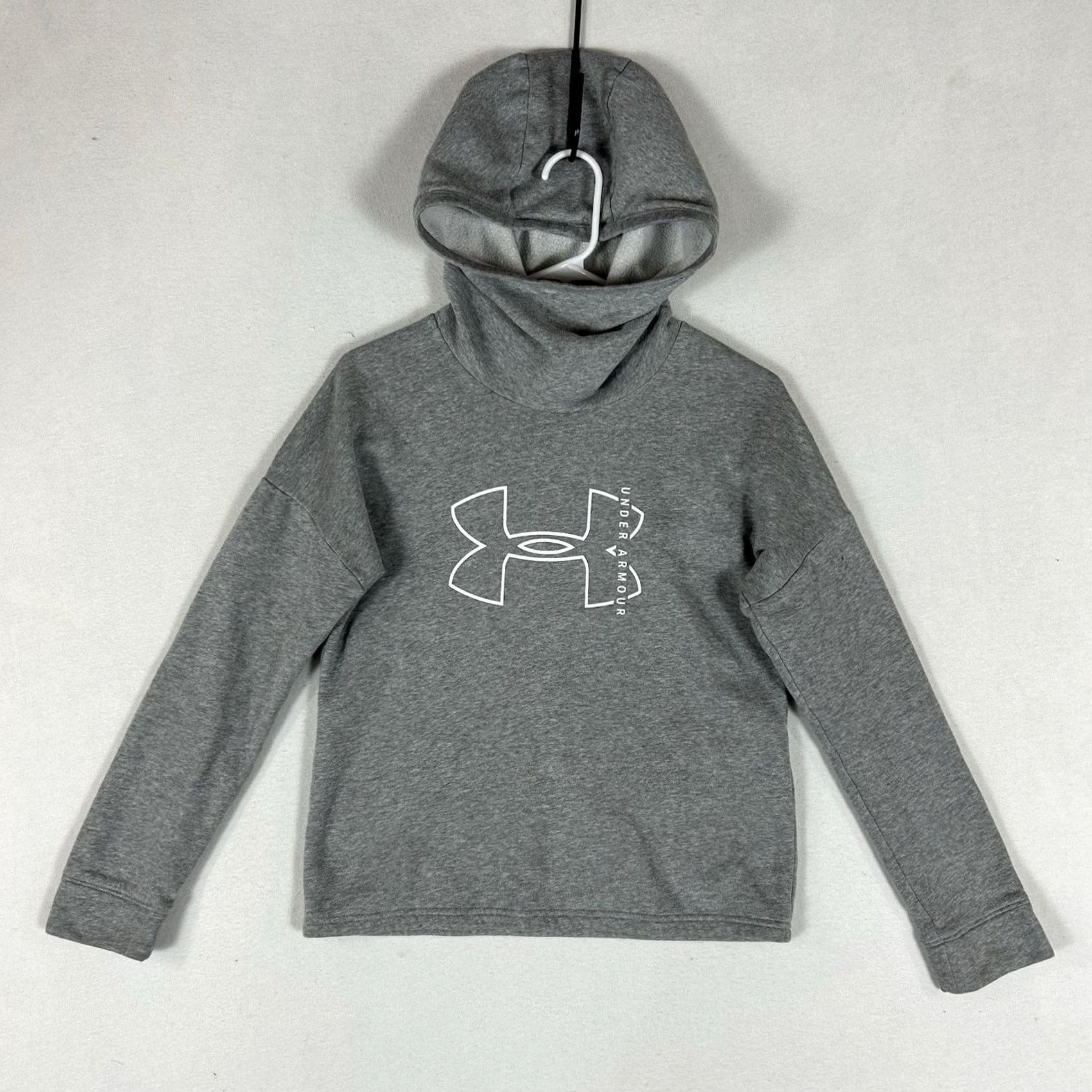 Under Armour VINTAGE Under Armour Hoodie Shirt Womens XS Gray Logo Pullover Mock Neck Activewear Size XS / US 0-2 / IT 36-38 - 2 Thumbnail