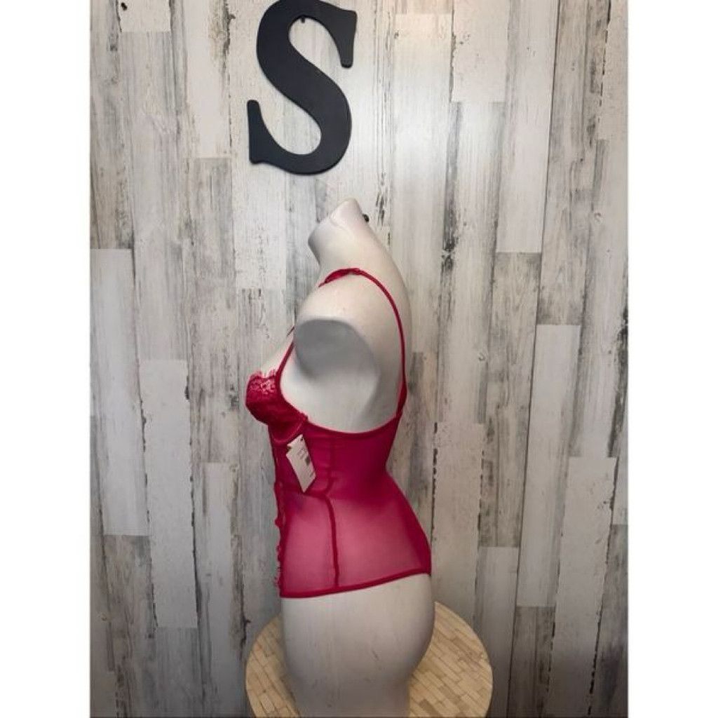 Jordan Brand Hot Pink Lace Mesh Bodysuit Teddy Lingerie Size Small Size US S / EU 44-46 / 1 - 5 Thumbnail