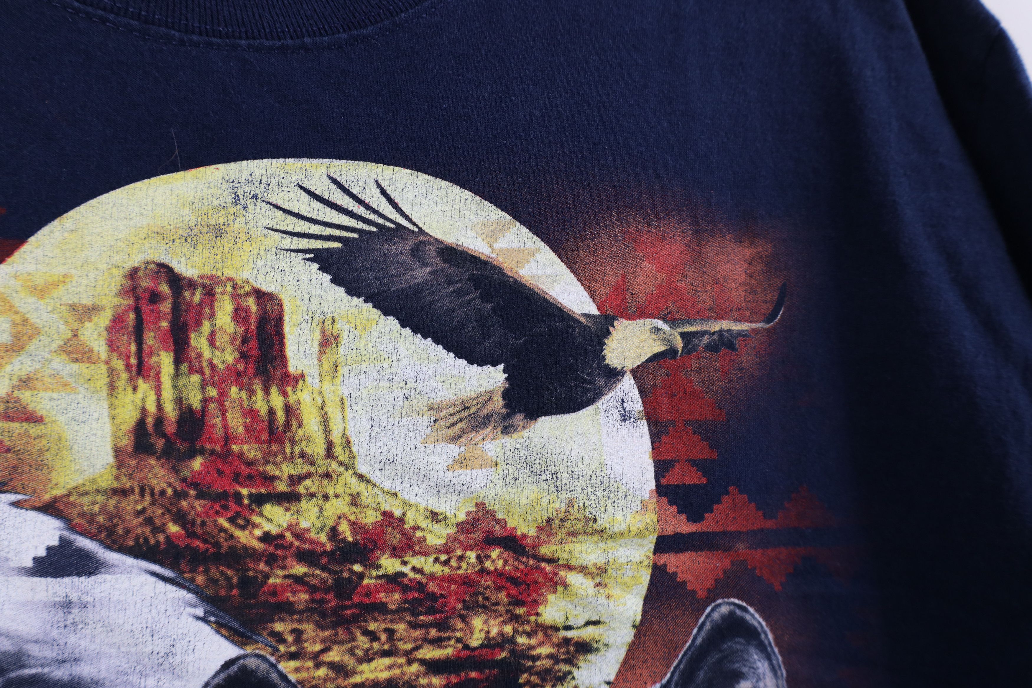 Vintage Vintage 90s Y2K Streetwear Southwestern Nature Eagle T-Shirt Size US L / EU 52-54 / 3 - 5 Thumbnail