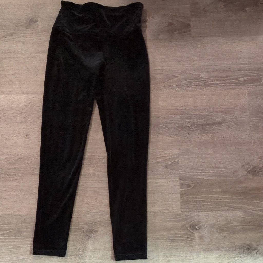 Spanx Spanx Ready To Wow Black Velvet Leggings Size Large Size 26" / US 2 / IT 38 - 2 Thumbnail