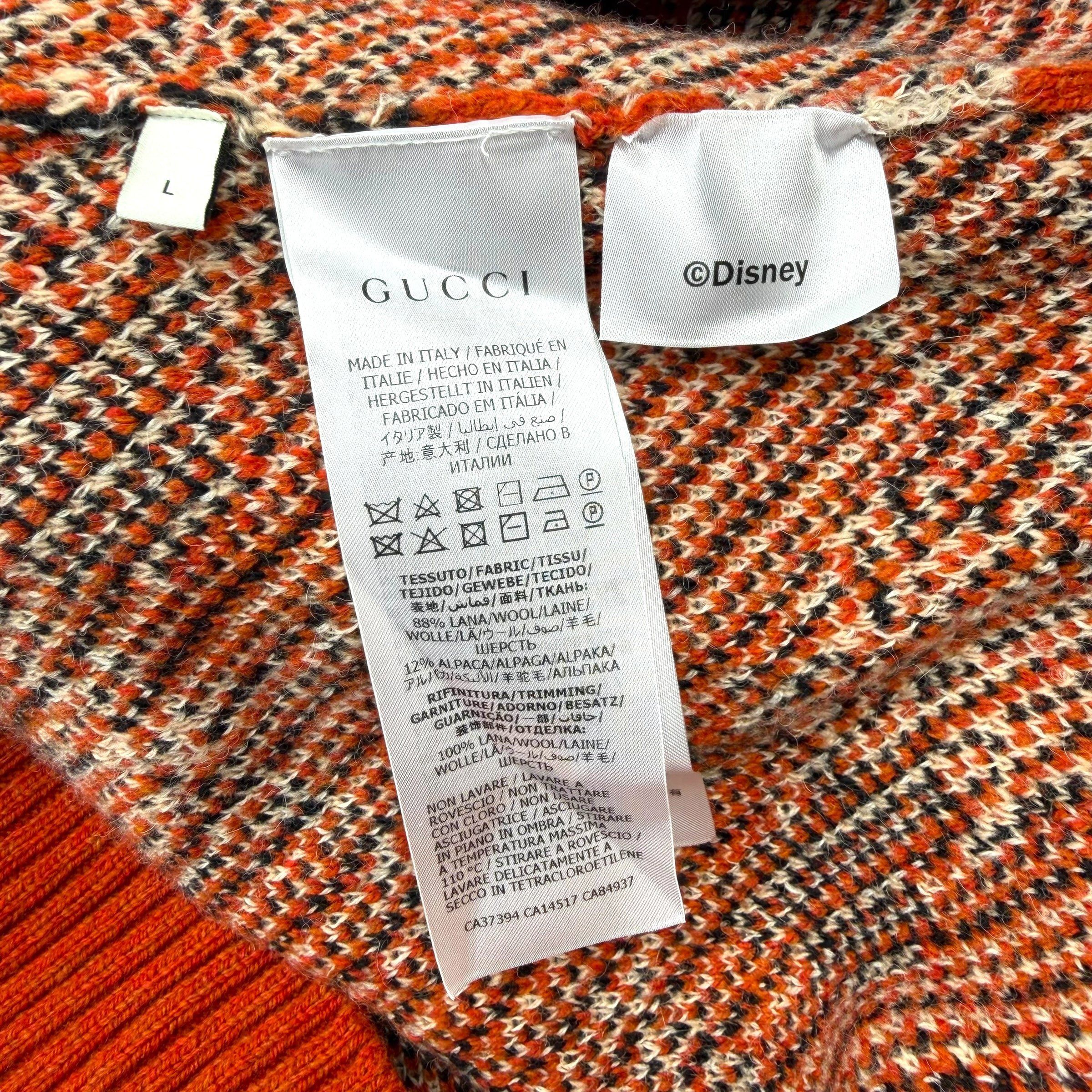Gucci Gucci Disney Mickey Mouse Wool Orange Sweater L Size US L / EU 52-54 / 3 - 5 Thumbnail