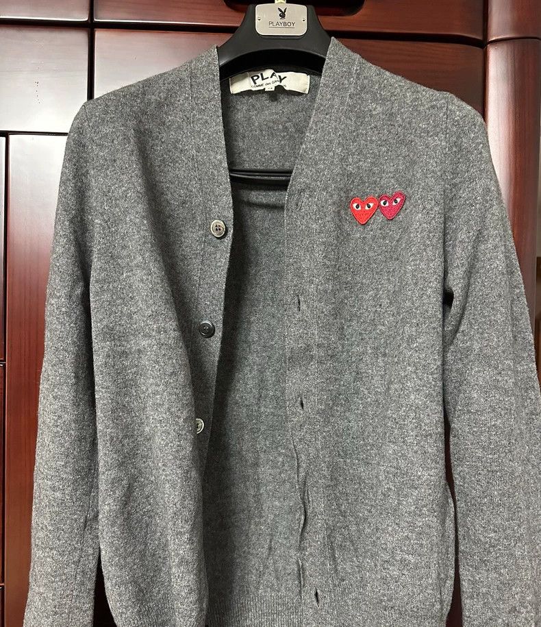 Comme des Garcons Comme Des Garcons Red heart double heart sweater cardigan Size US M / EU 48-50 / 2 - 1 Thumbnail