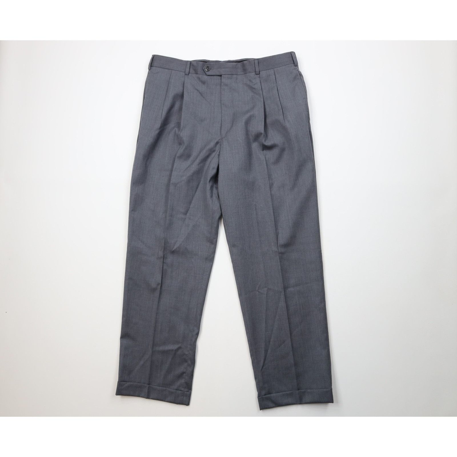 Jos. A. Bank Jos A Bank 2 Piece Wool Suit Wedding Gray Size 44R - 9 Thumbnail