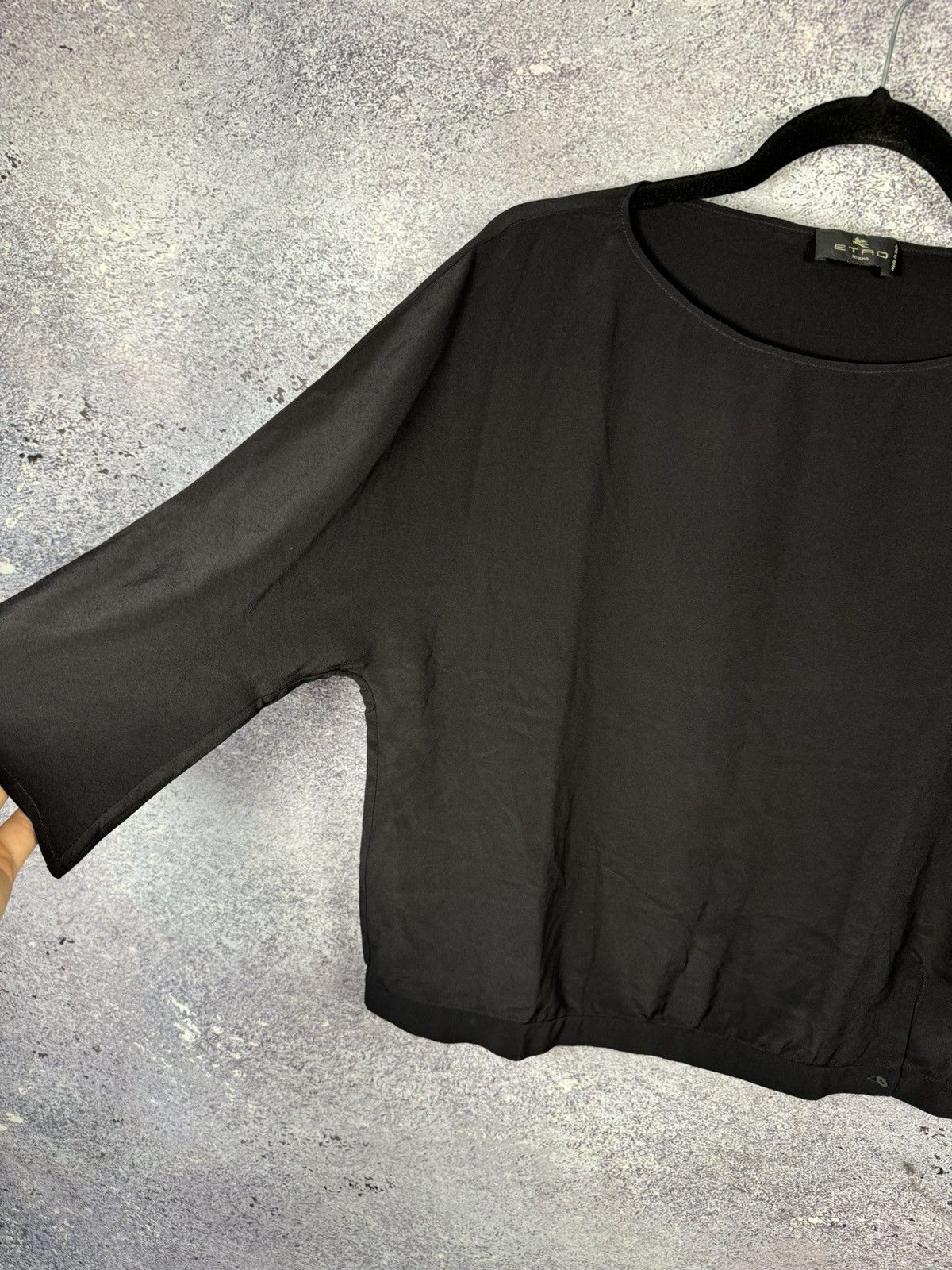 Etro × Vintage Vintage ETRO Silk Oversized Wide Sleeve Top Woman Size M / US 6-8 / IT 42-44 - 7 Thumbnail