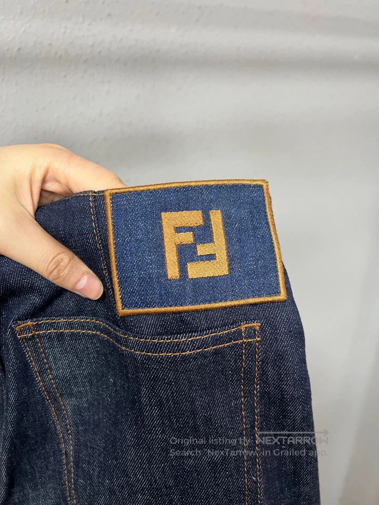 Fendi Fendi Denim Patchwork Shorts Size 38. Size 37" - 4 Thumbnail