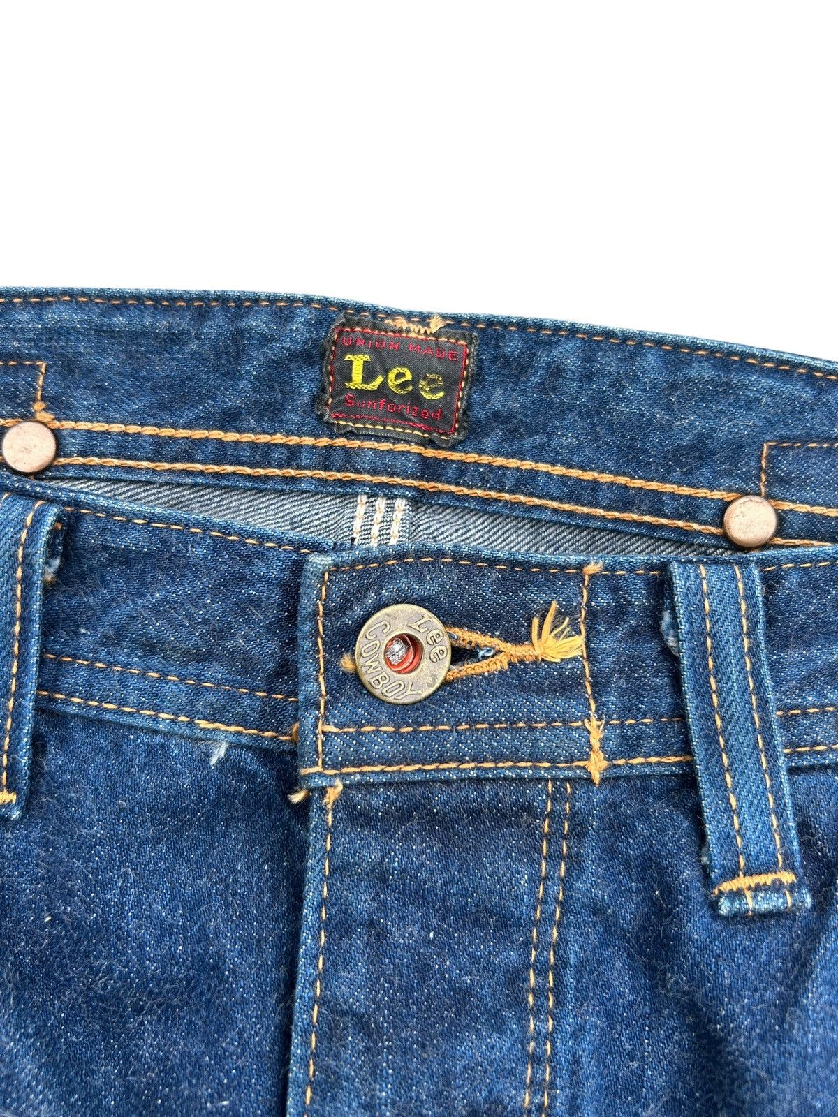 Kapital Buckle Back Vintage Lee Cowboy Selvedge Distressed Denim Size US 36 / EU 52 - 11 Thumbnail
