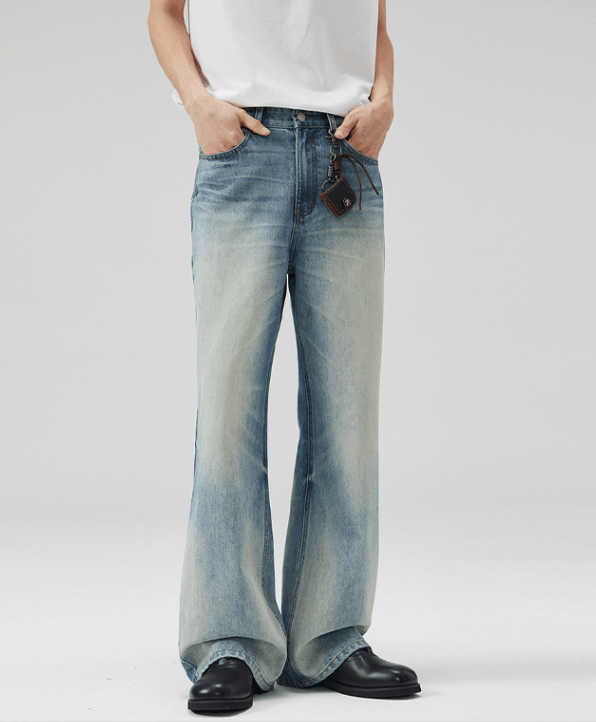 Japanese Brand × Jean American high street gradient loose baggy flared jeans Size US 32 / EU 48 - 2 Thumbnail