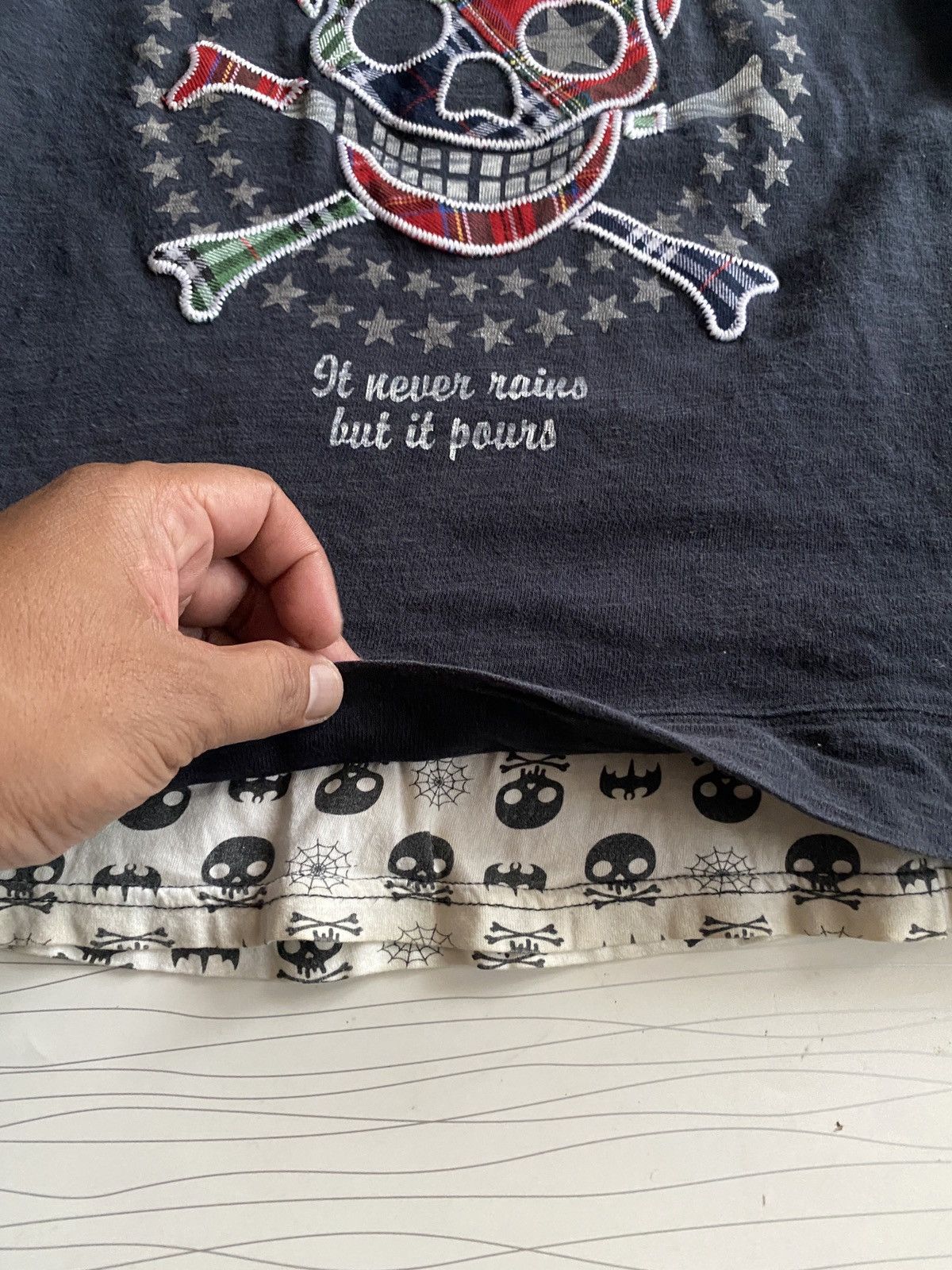 Hysteric Glamour × Undercover Japanese Skull Tartan Poem Longsleeve Tee Shirt Size US M / EU 48-50 / 2 - 7 Thumbnail