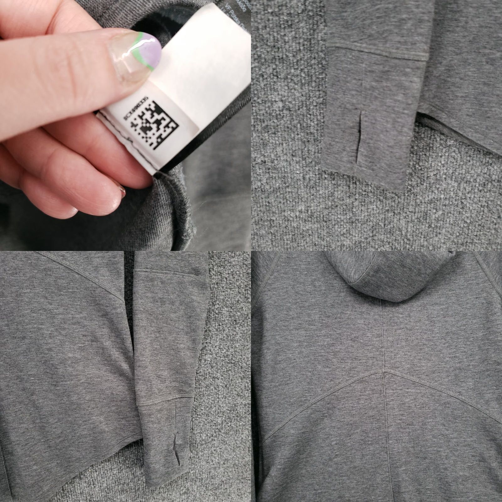 The North Face The North Face Full Zip Hoodie Womens S Gray Raglan Long Sleeve Thumbhole Size S / US 4 / IT 40 - 11 Thumbnail