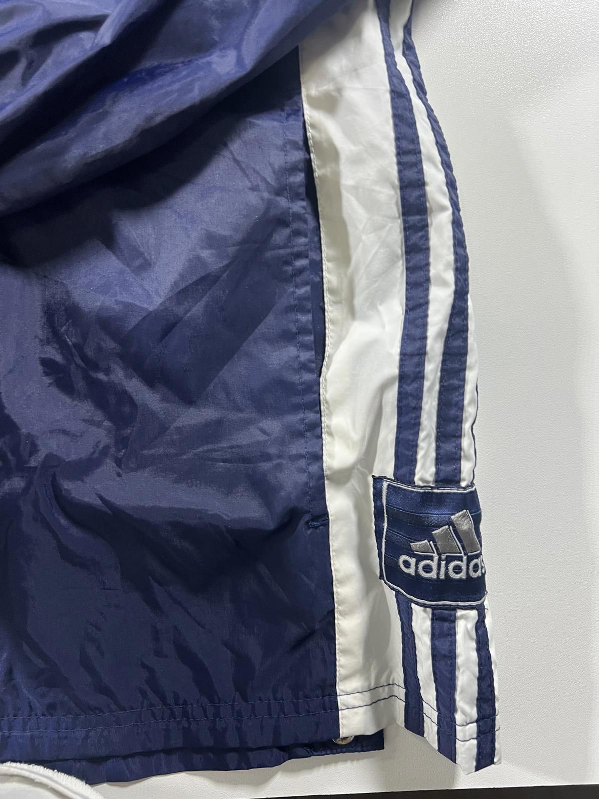 Adidas Adidas Navy Blue Windbreaker Jacket with Hood Stripes L Size US L / EU 52-54 / 3 - 3 Thumbnail