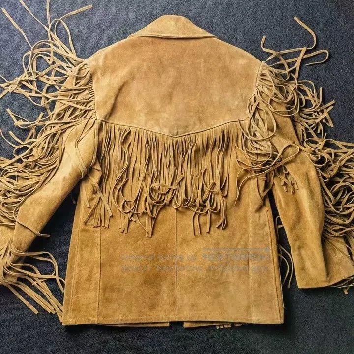 Schott Schott Suede western cowboy fringed leather jacket Size US XS / EU 42 / 0 - 2 Thumbnail