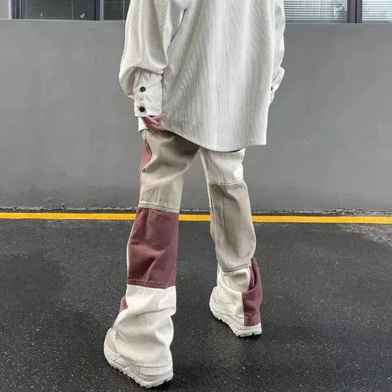 Japanese Brand Y2K Patchwork Grunge Baggy Trousers Jeans Streetwear Size US 32 / EU 48 - 6 Thumbnail