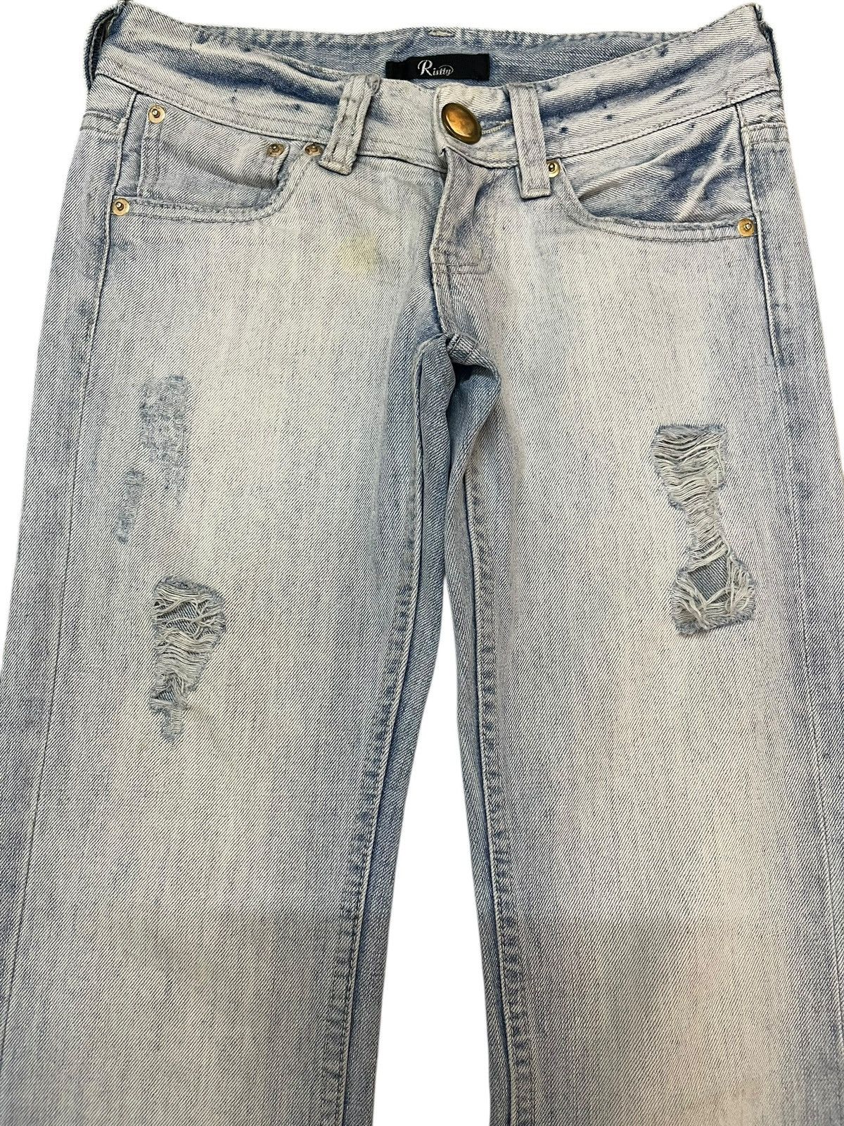 Japanese Brand Vintage Ristty Faded Grunge Distressed Denim Size US 28 / EU 44 - 2 Thumbnail